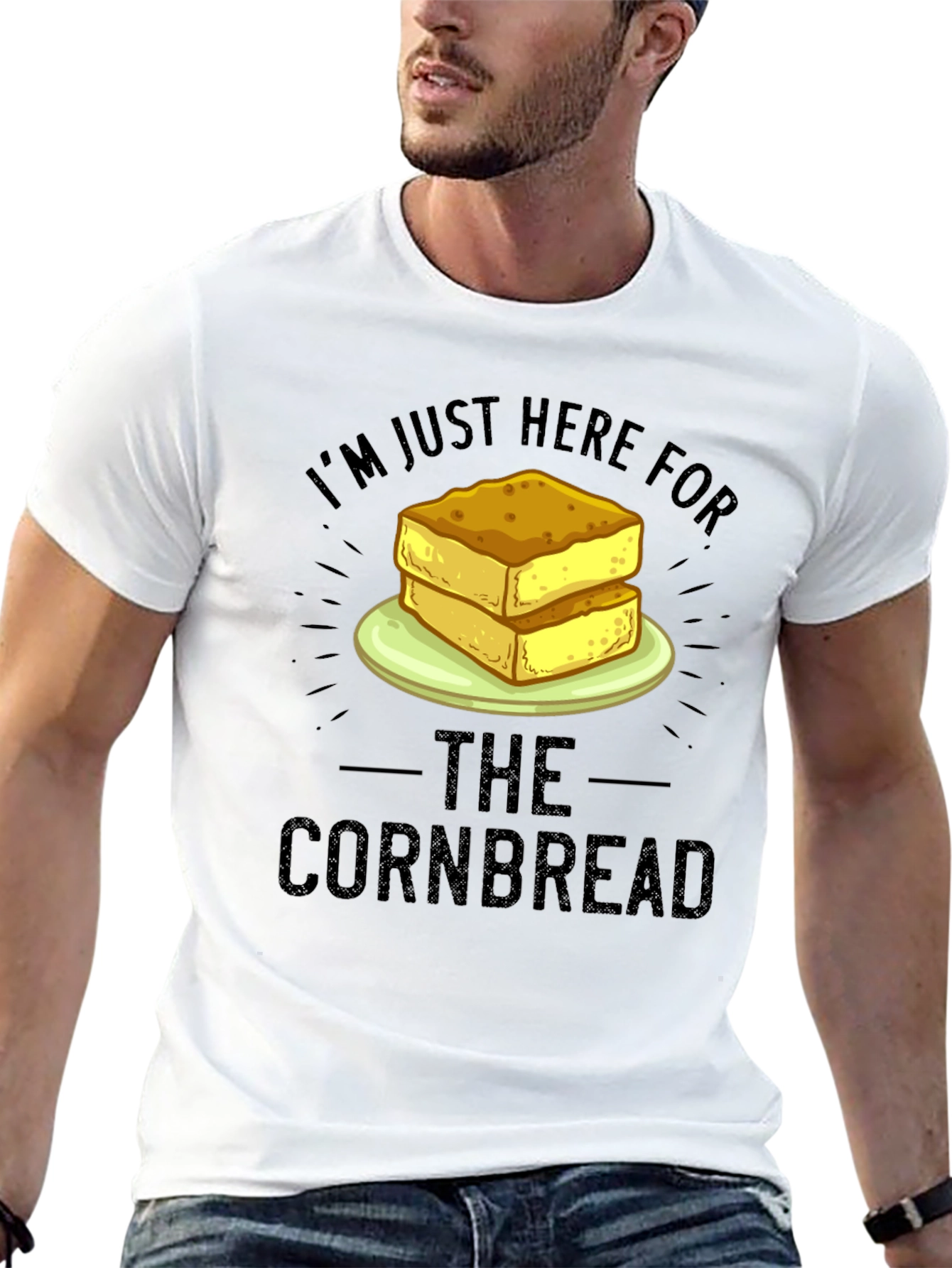 Black Cornbread Lover T-Shirt - Funny Foodie Tee view 13
