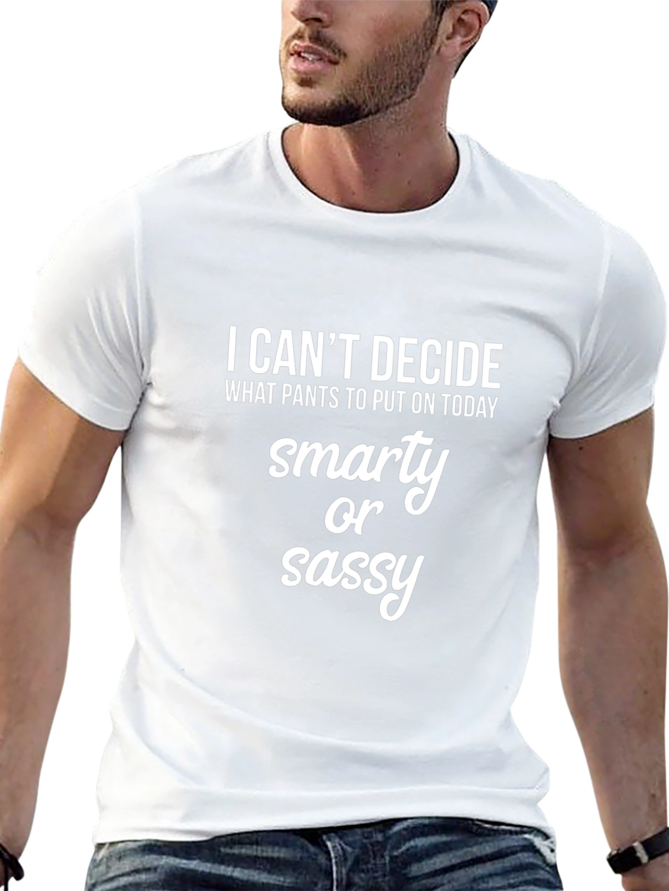 Black Smarty or Sassy T-Shirt - Humorous Graphic Tee view 13