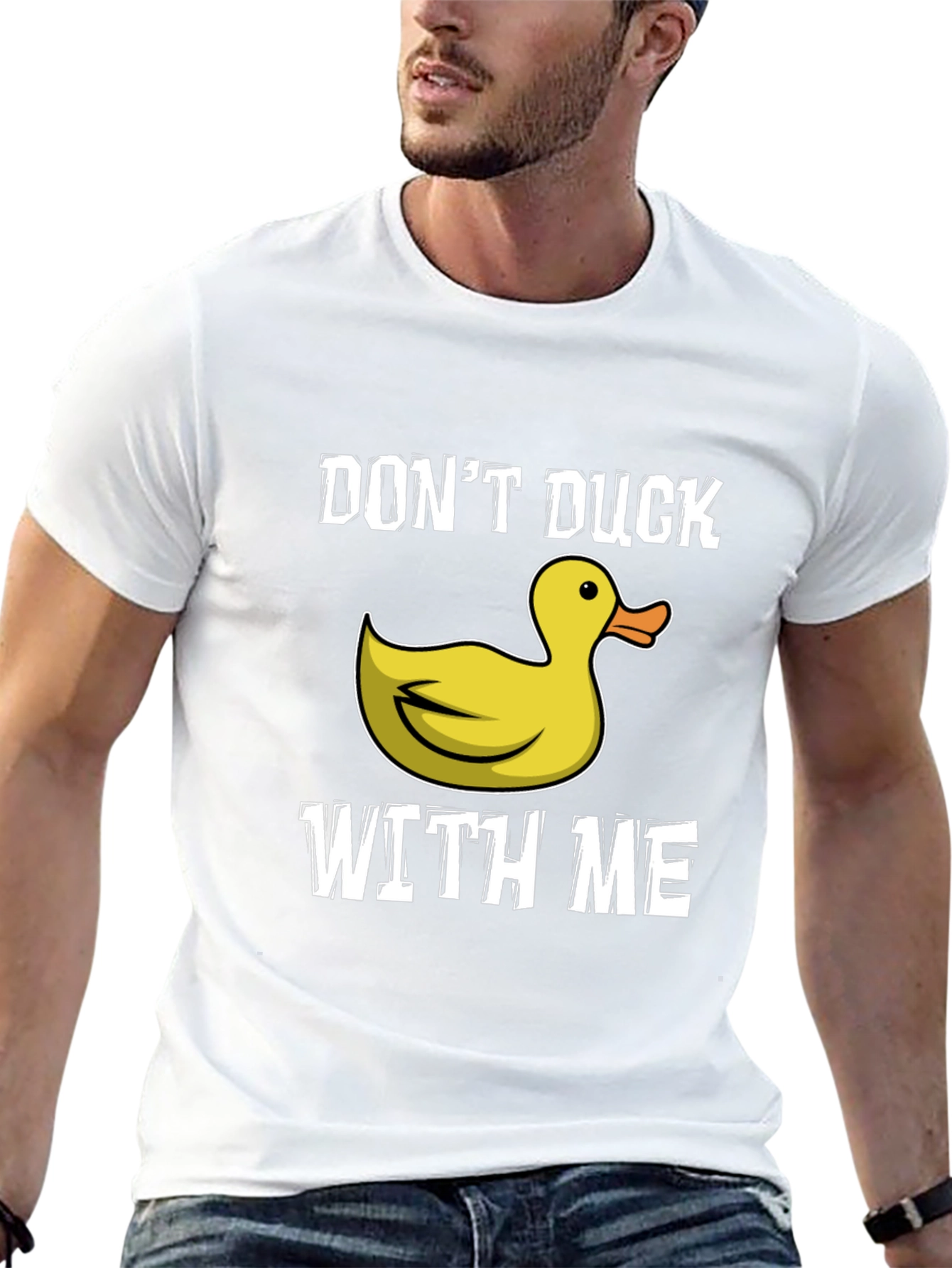 Black Don't Duck With Me T-Shirt - Funny Duck Graphic Tee view 13