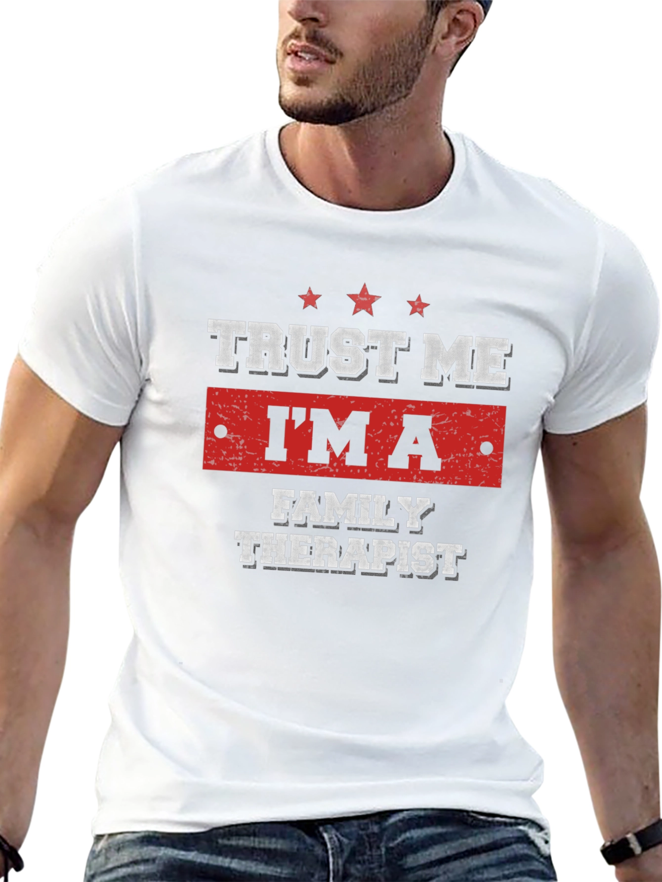 Black Trust Me I'm A Family Therapist T-Shirt view 13