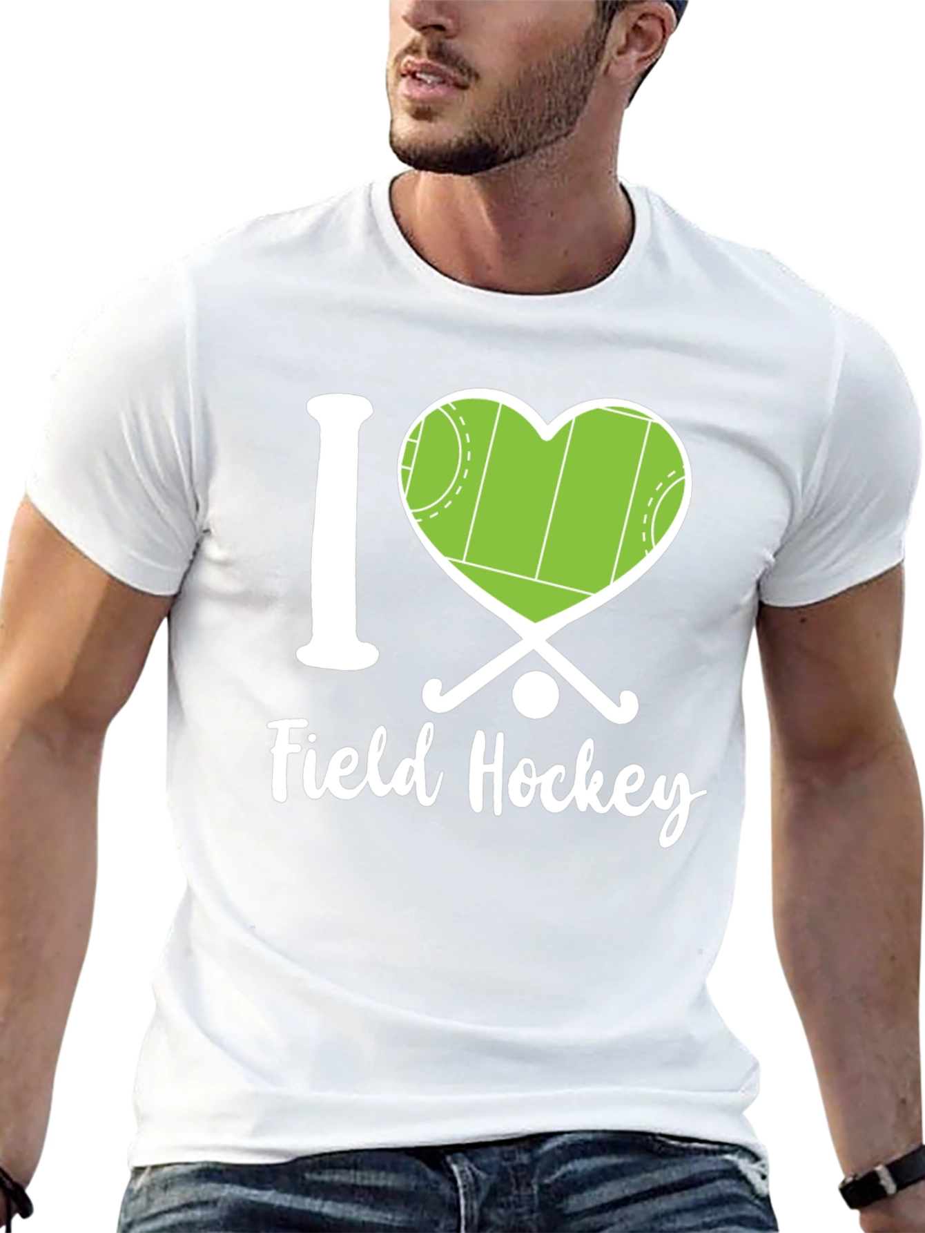 Black I Love Field Hockey Graphic Tee view 13