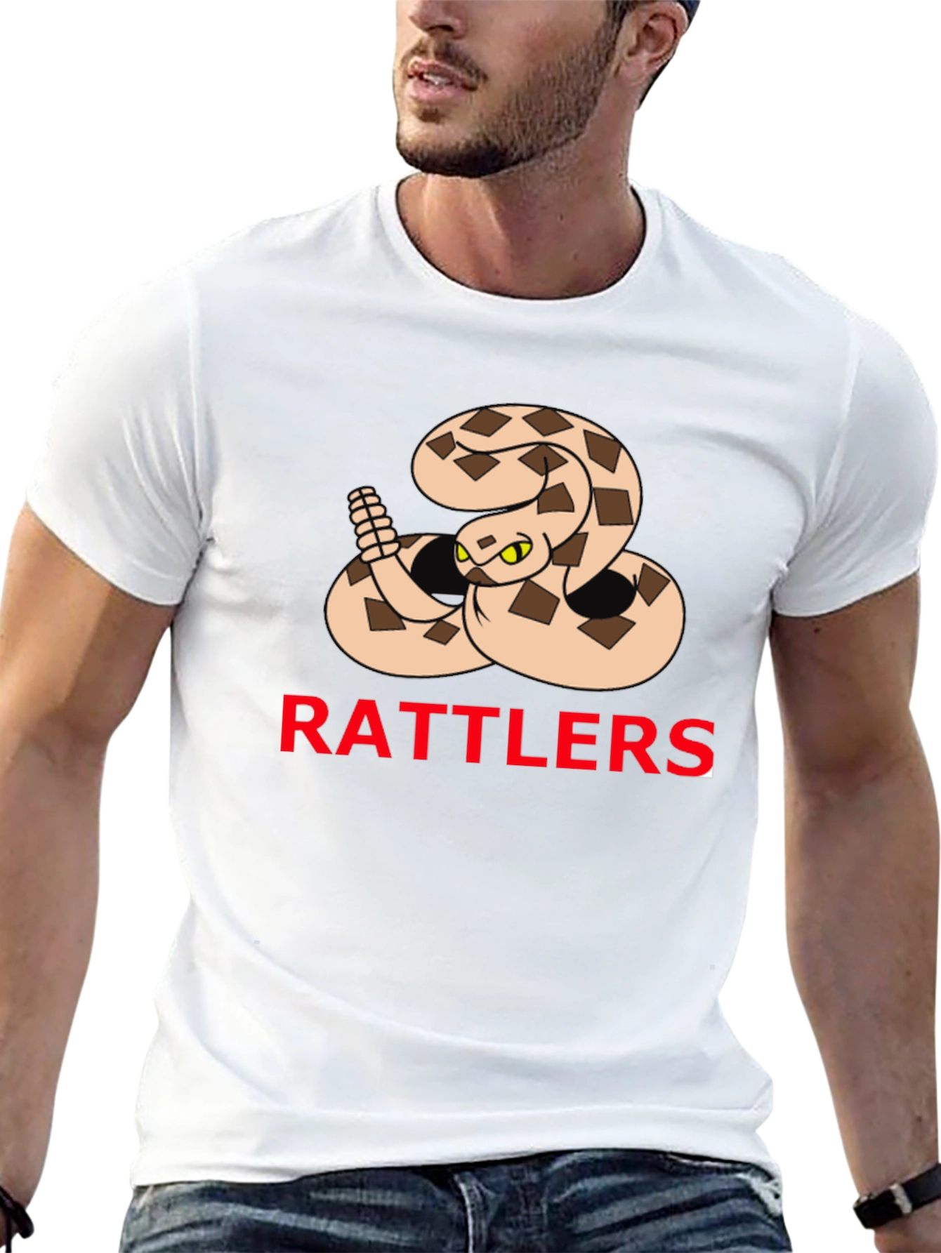 Black Rattlers Snake Graphic T-Shirt view 13