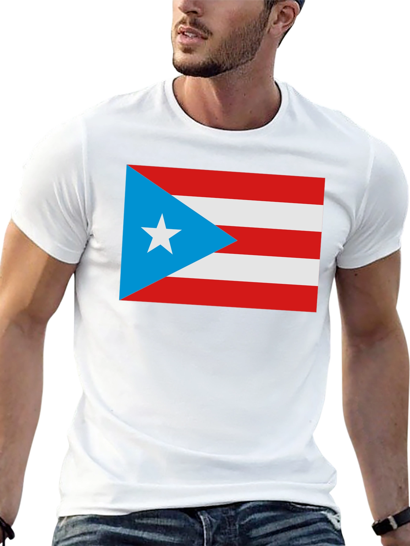 Black Puerto Rico Flag Graphic T-Shirt view 13