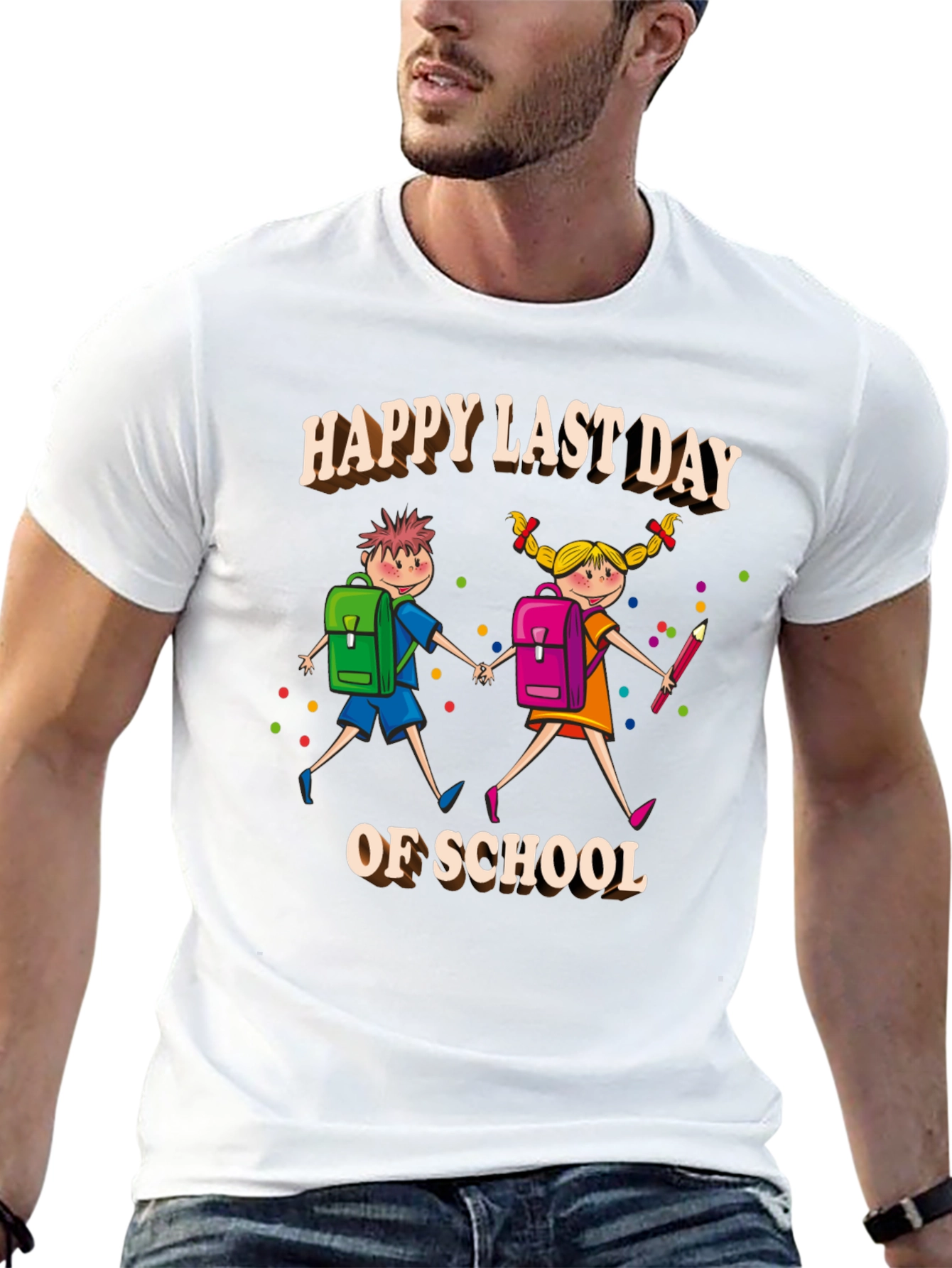 Black Happy Last Day of School T-Shirt view 13