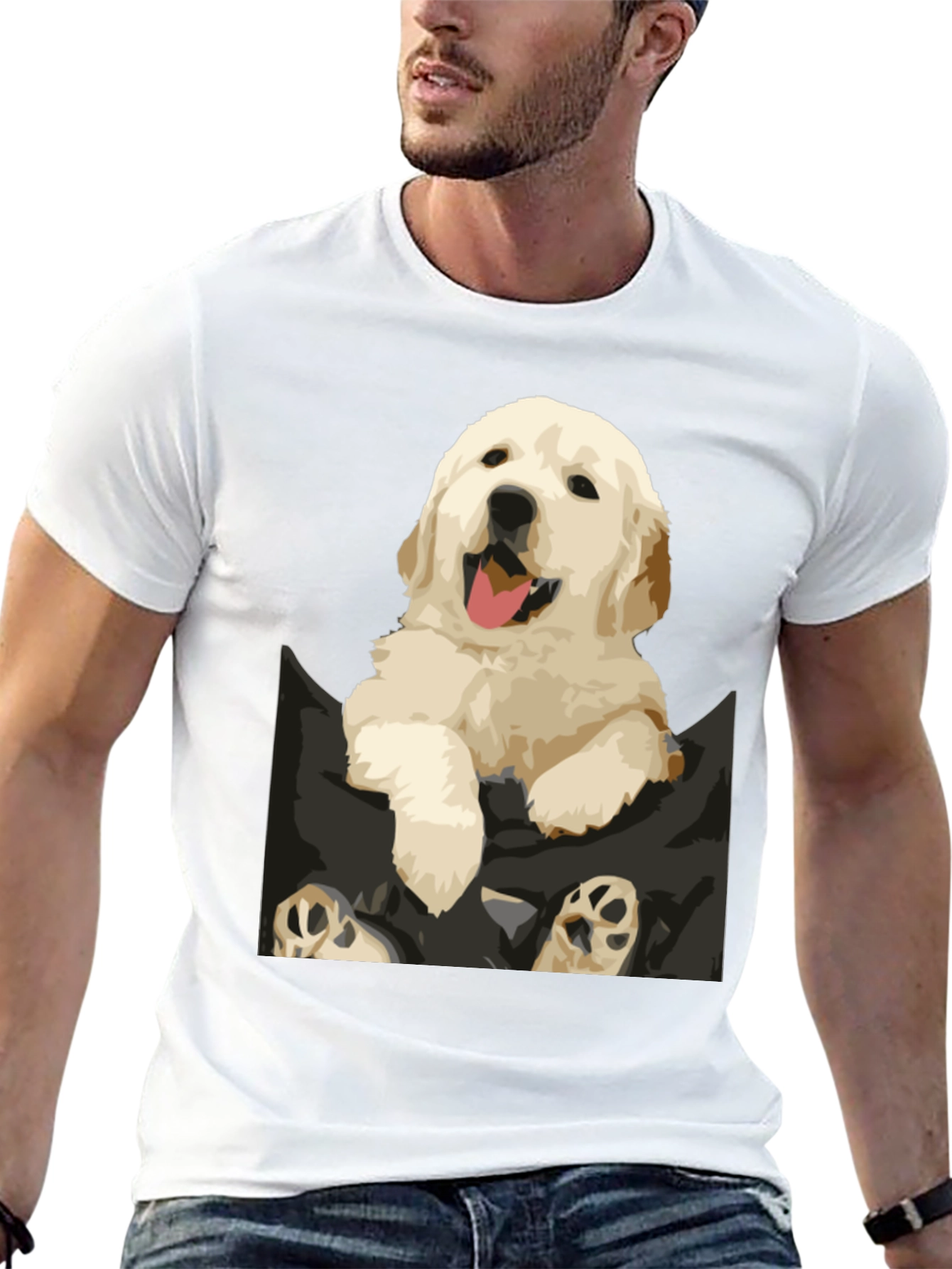 Black Puppy Pocket Graphic Tee view 13