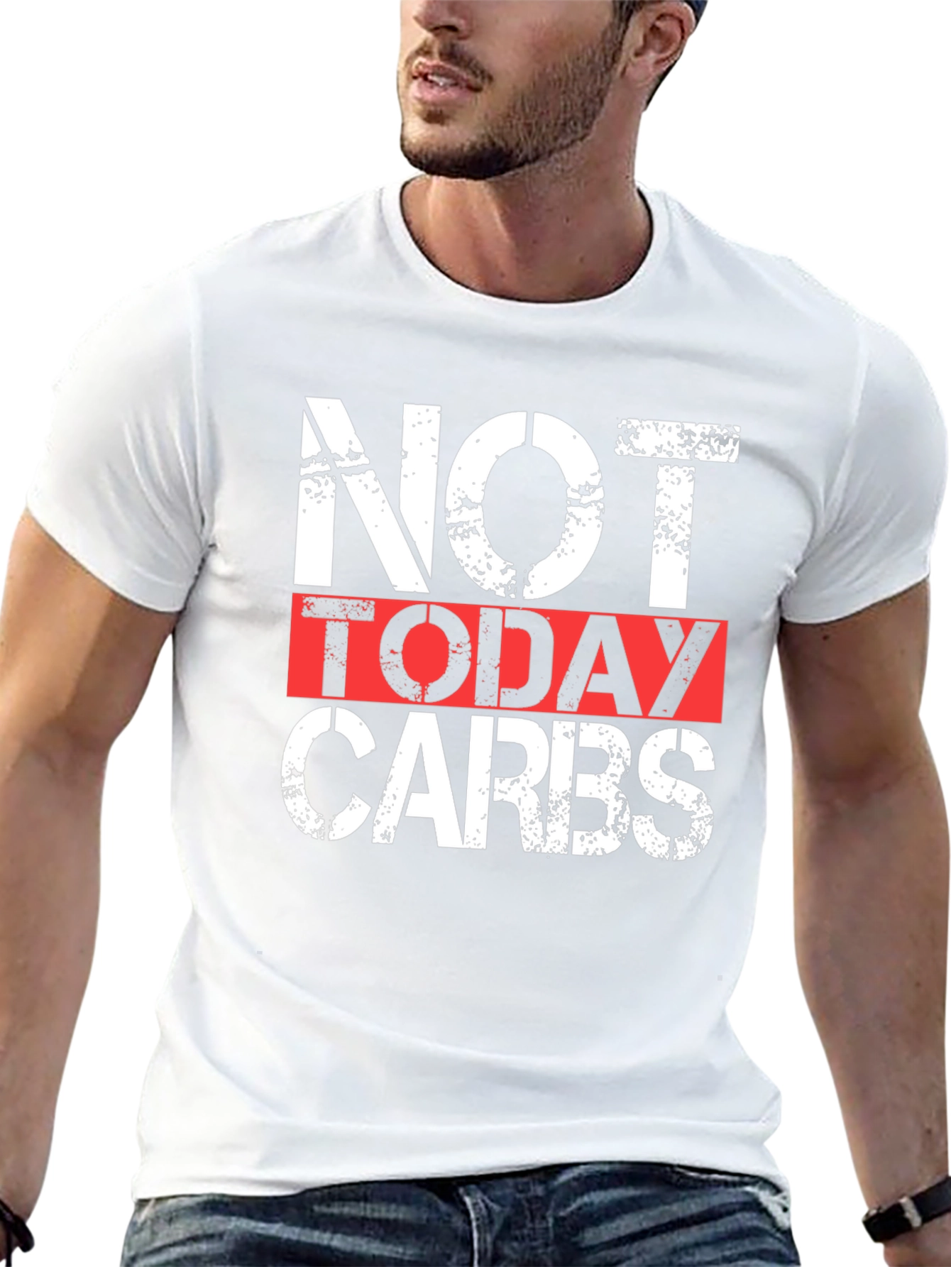 Black Not Today Carbs Graphic Tee - Black view 13