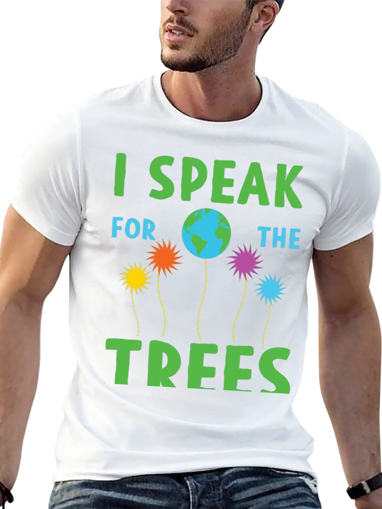 Black I Speak for the Trees Graphic T-Shirt view 13
