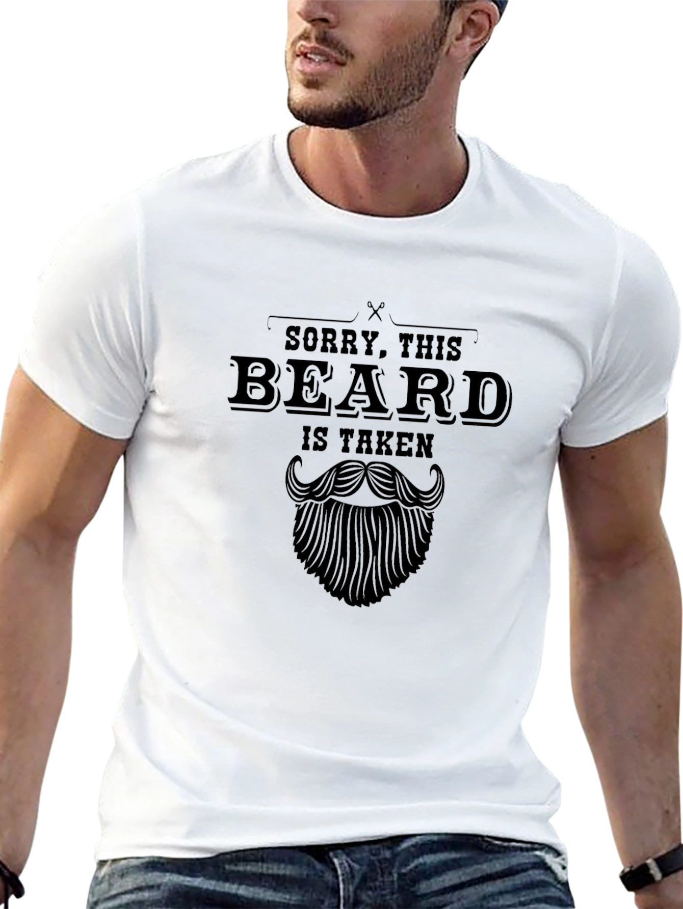 Black Sorry This Beard Is Taken - Graphic Tee view 13