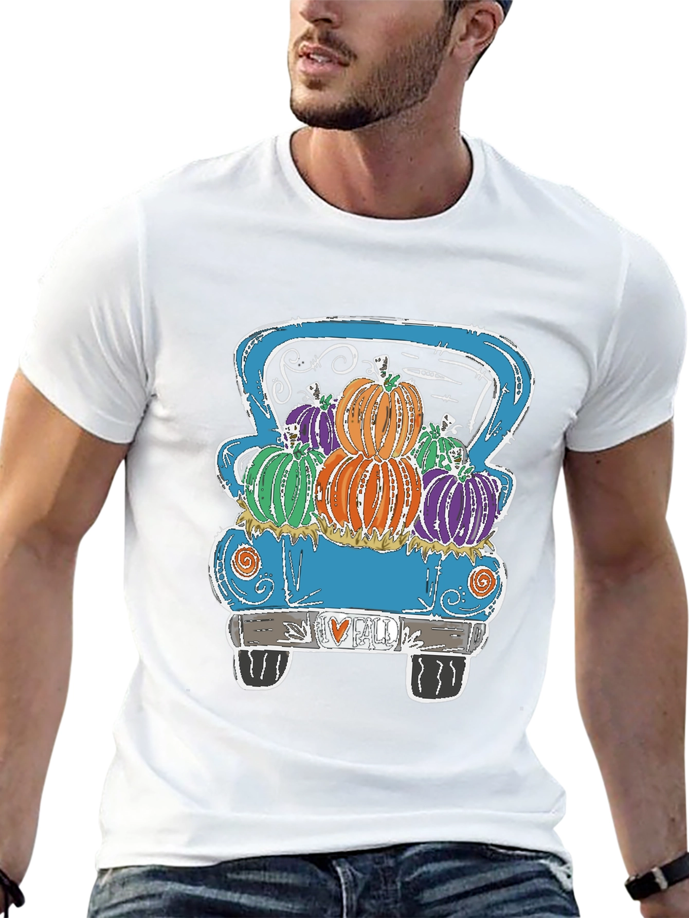 Fall Pumpkin Truck Graphic Tee - 13