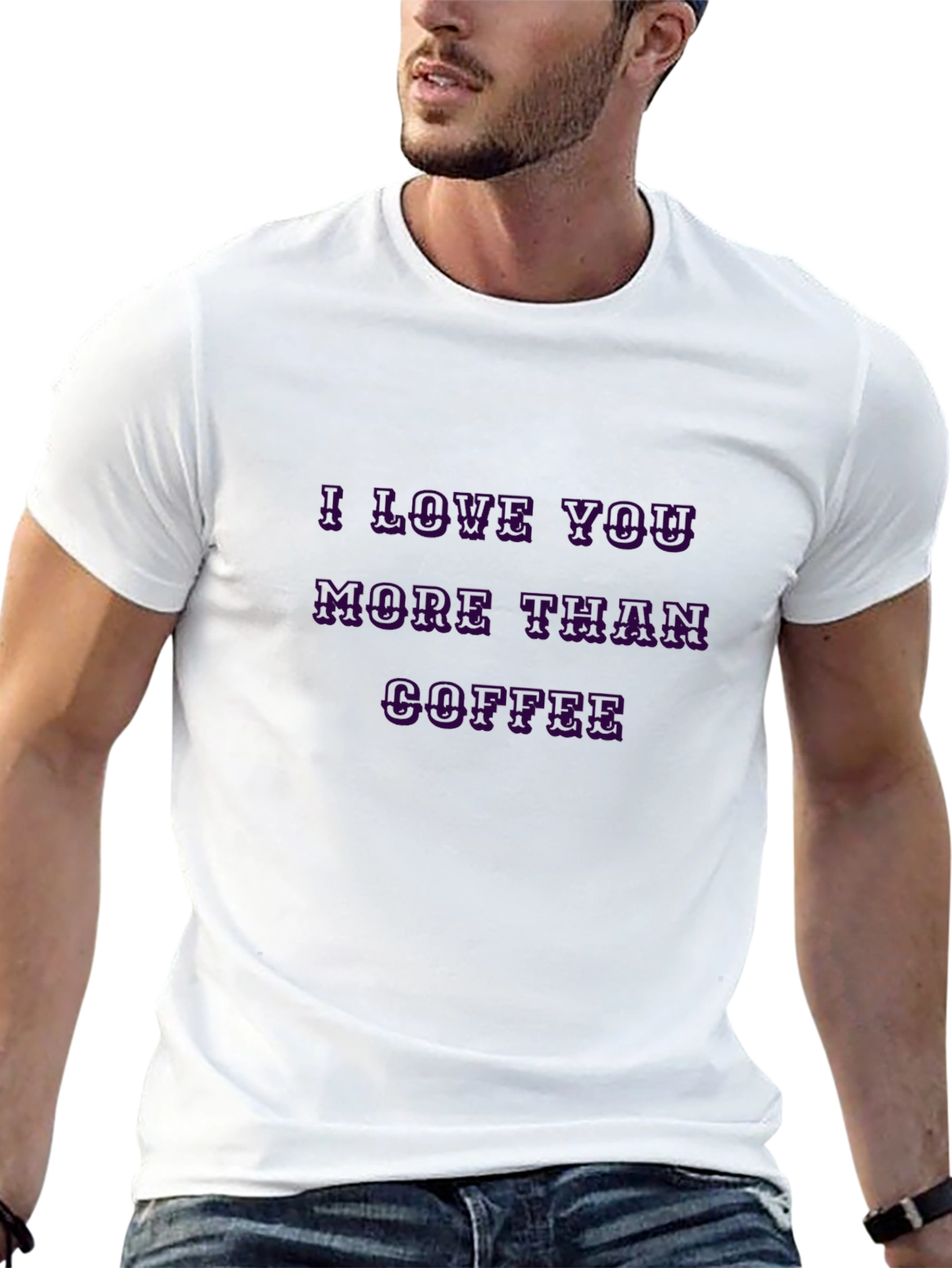 Black I Love You More Than Coffee Graphic Tee view 13