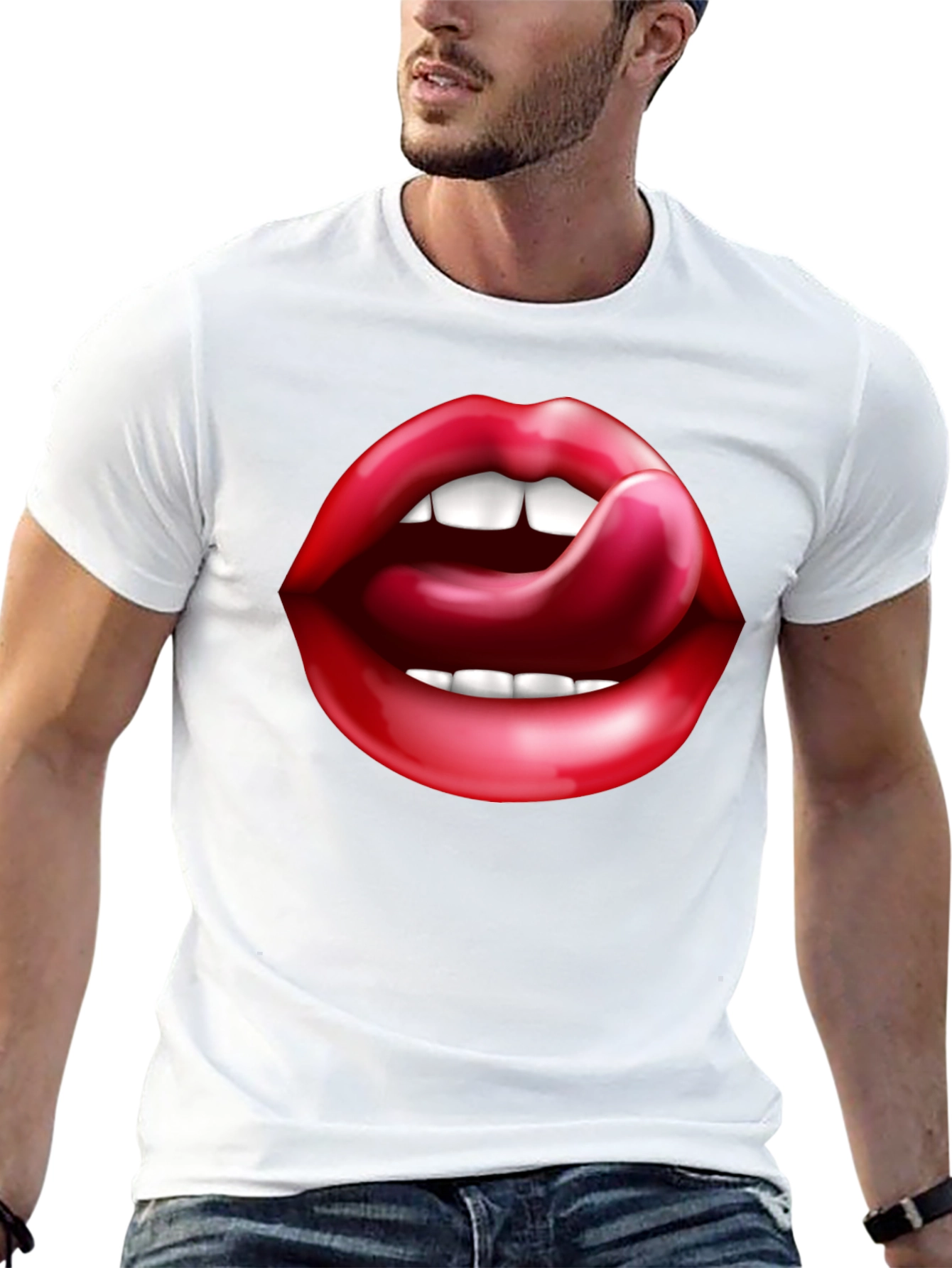 Black Lips Tongue Graphic Tee - Black view 13