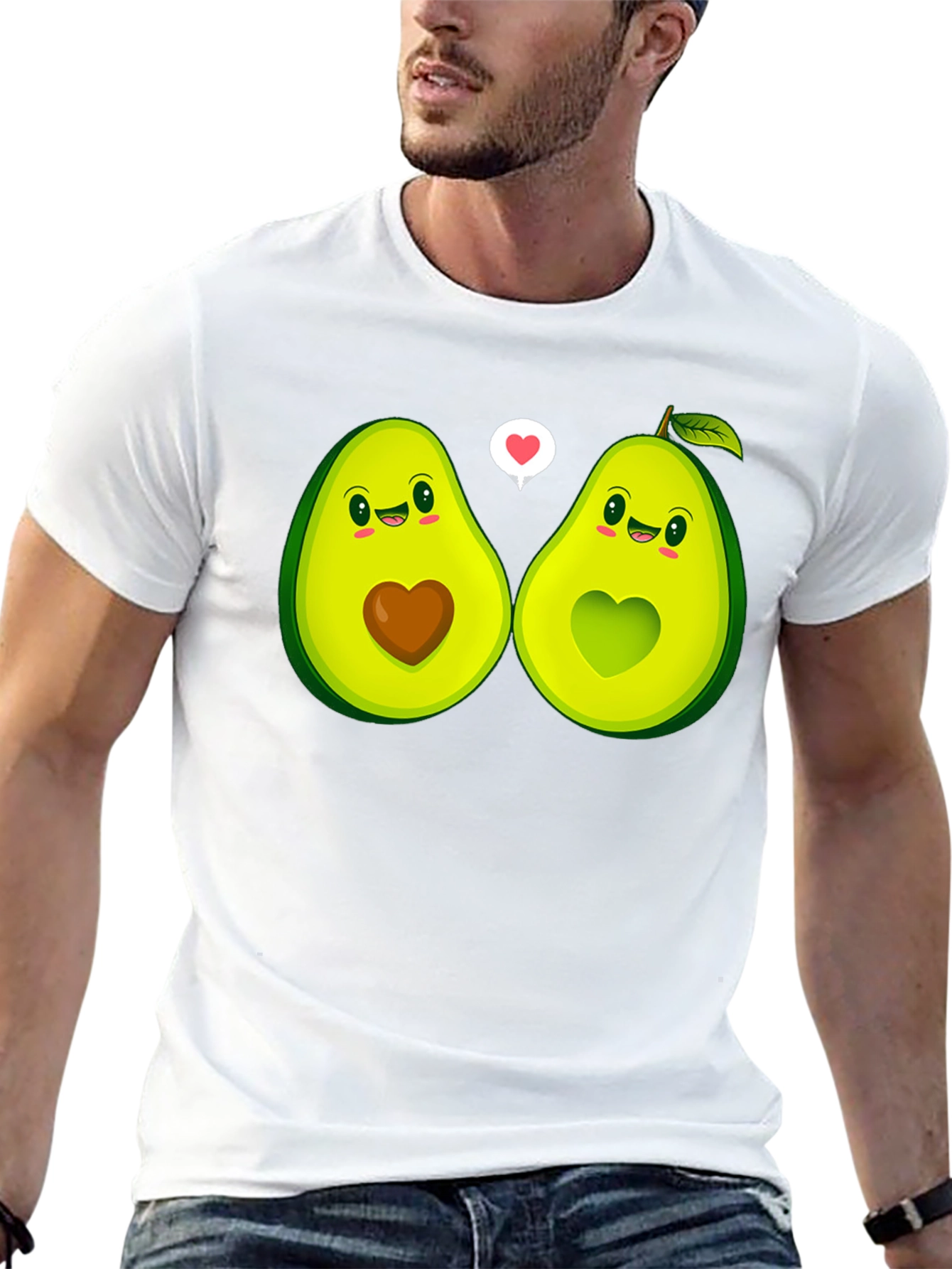 Black Avocado Love Graphic T-Shirt - Black Cotton Tee view 13