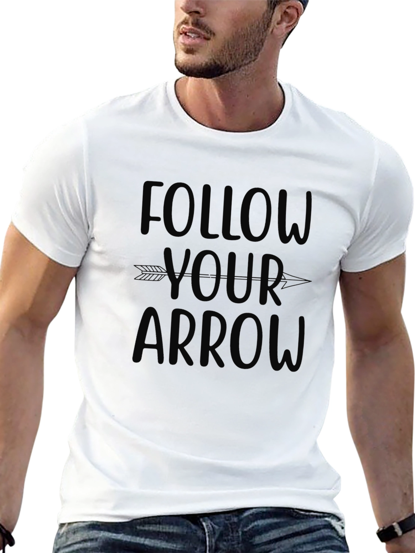 Black Follow Your Arrow Black T-Shirt view 13
