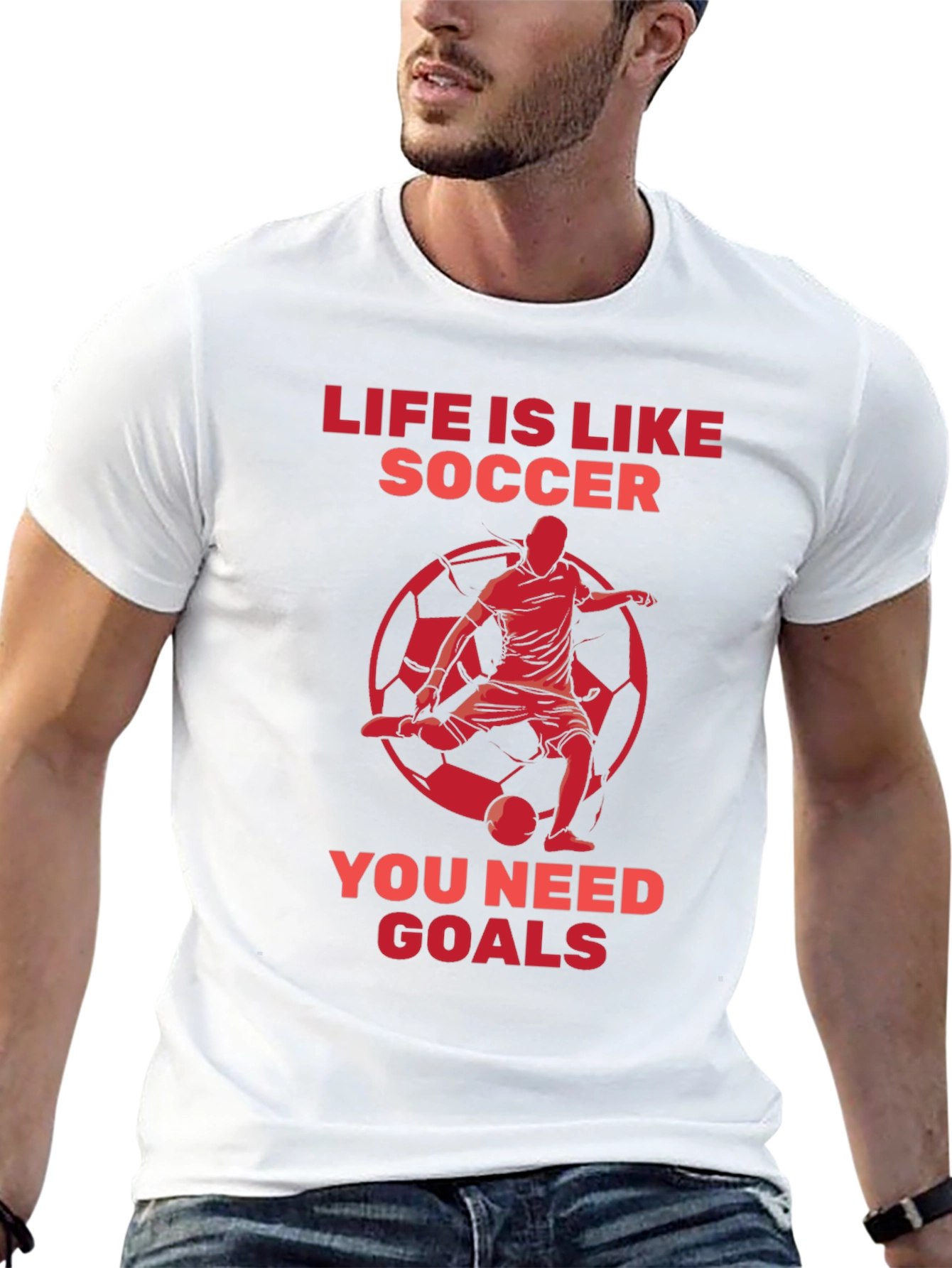 Black Life is Like Soccer Graphic T-Shirt view 13