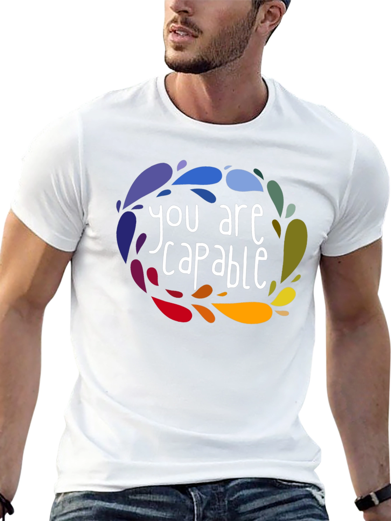 Black You Are Capable Graphic Tee - Stylish Comfort view 13
