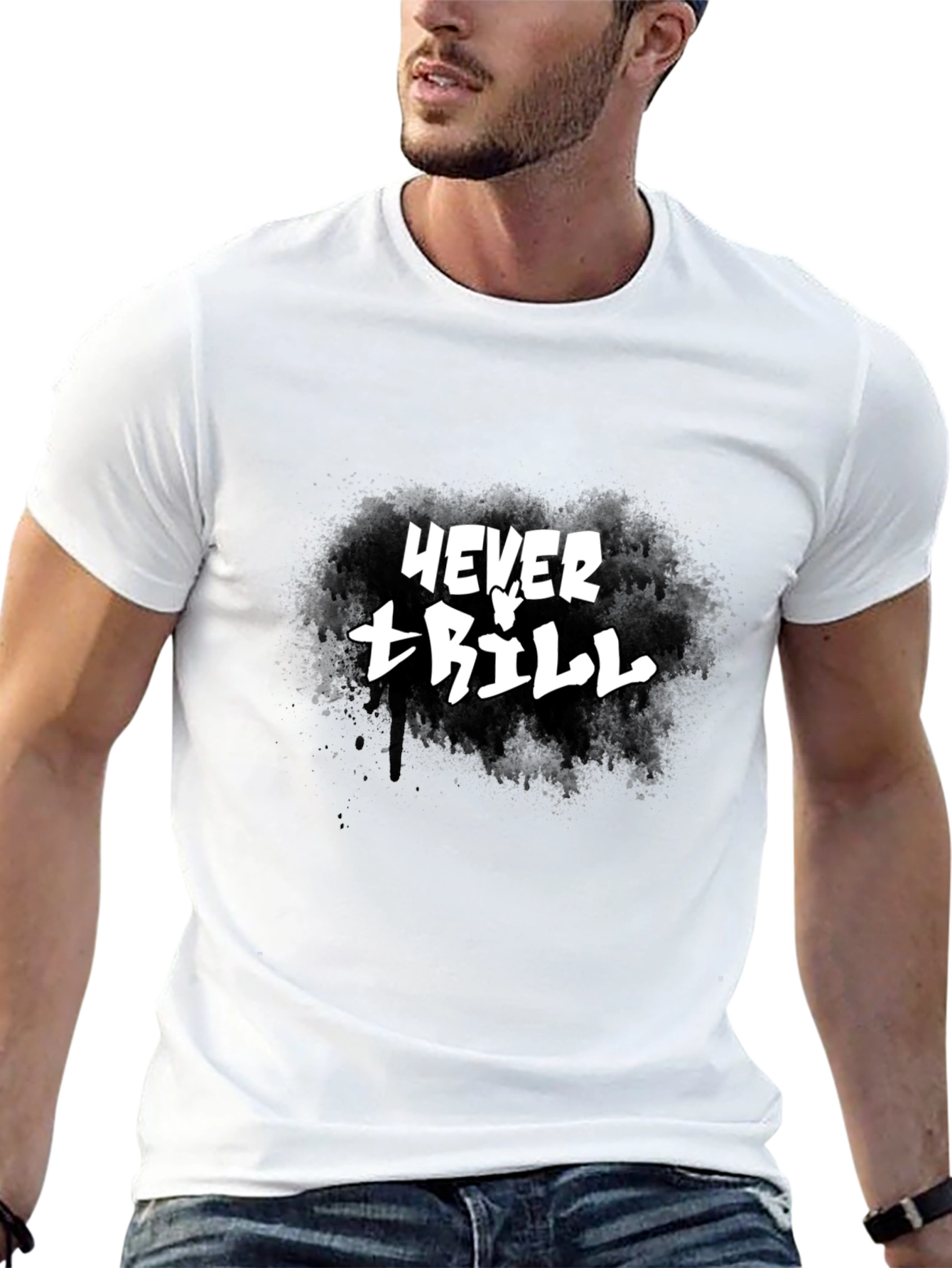 Black Never Trill Graphic T-Shirt - Black view 13