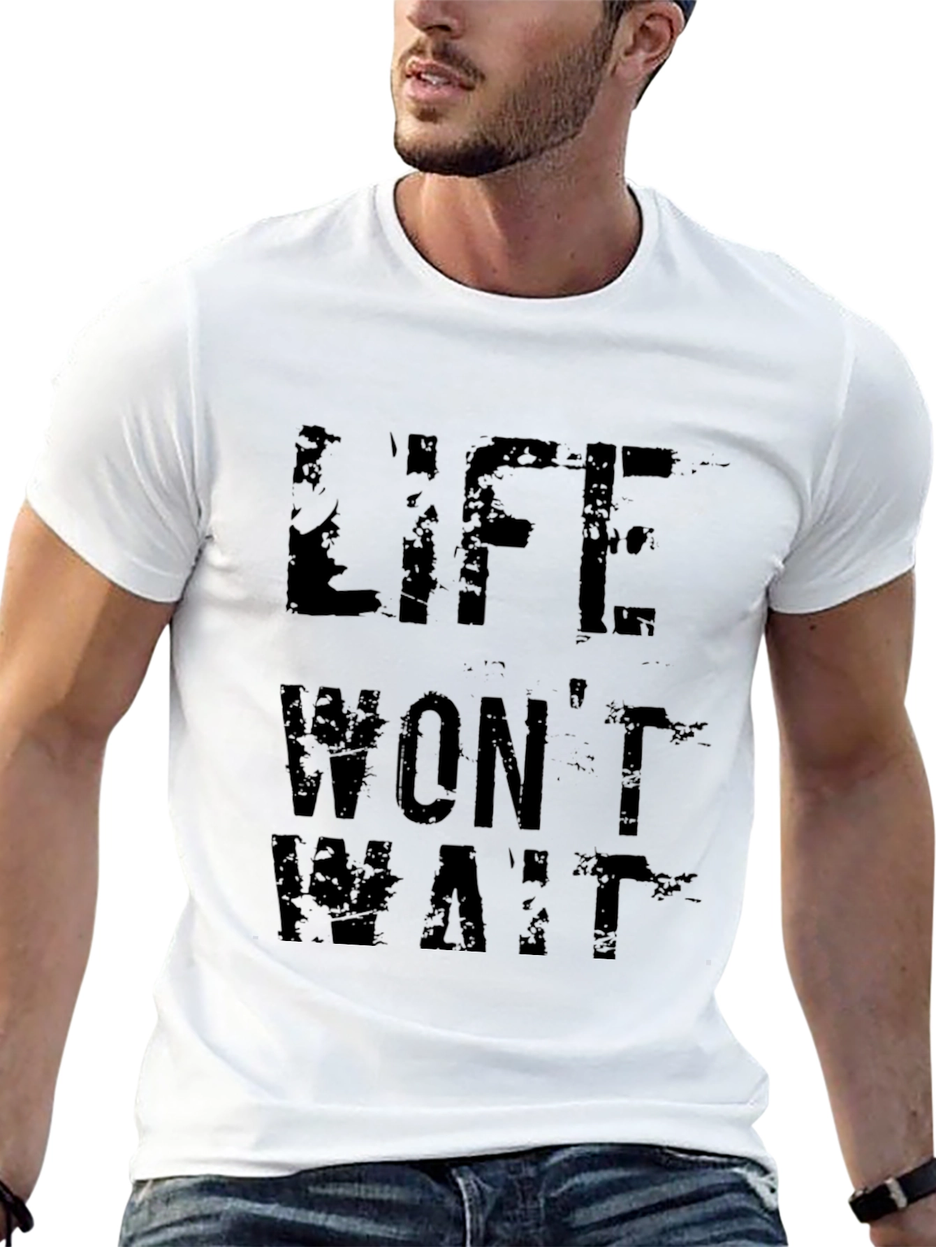 Black Life Won't Wait Graphic Tee view 13