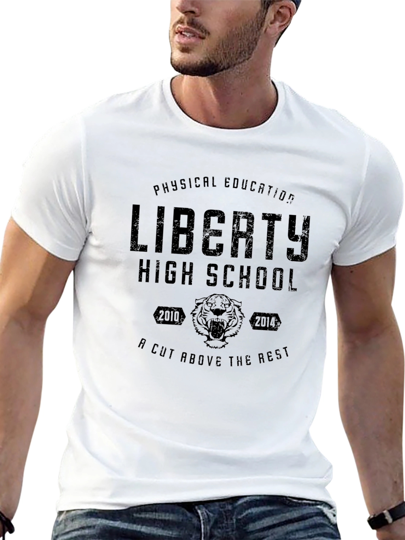 Black Liberty High School Physical Education Black T-Shirt view 13
