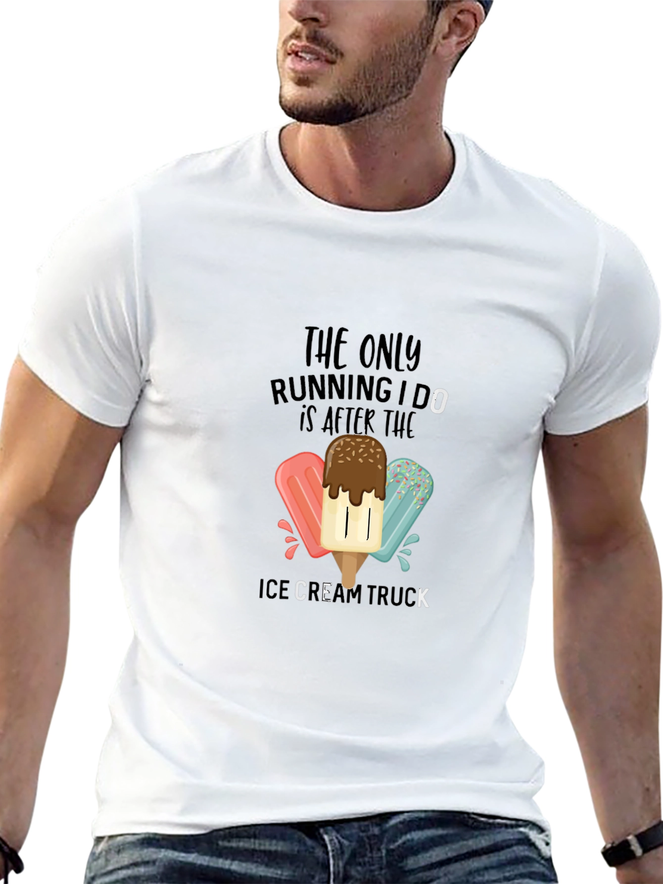 Black Ice Cream Truck T-Shirt - Funny Running Tee view 13
