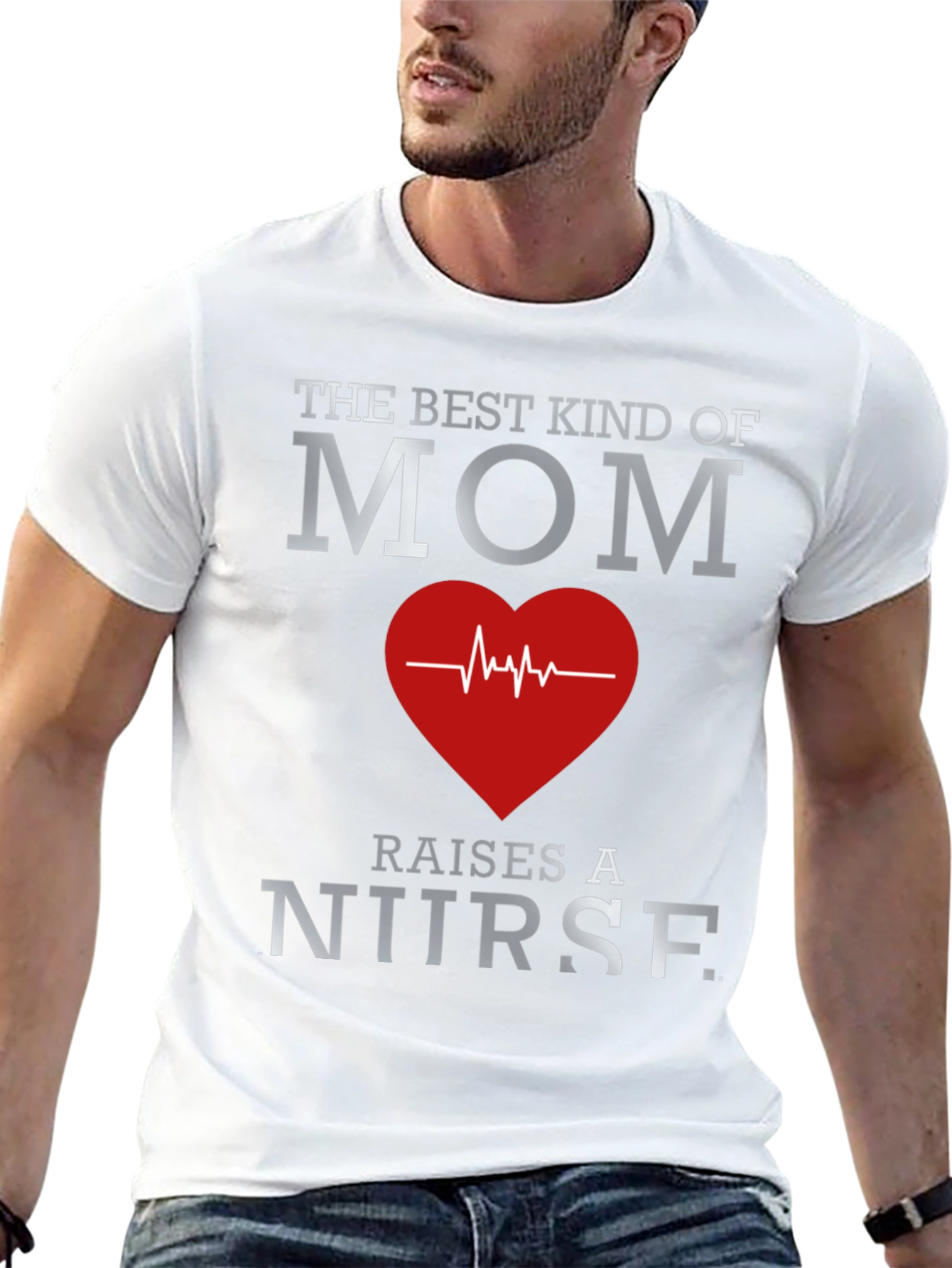 Black Best Mom Nurse Graphic T-Shirt view 13