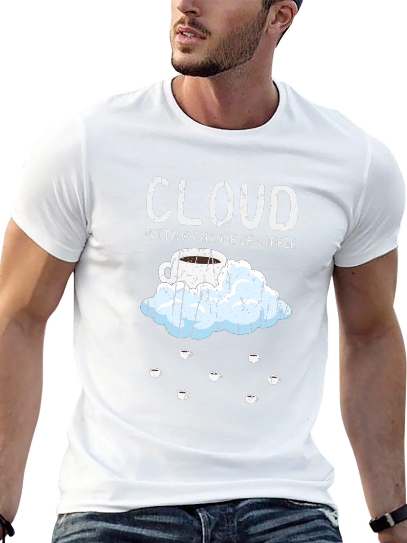 Black Cloud with a Chance of Coffee T-Shirt view 13