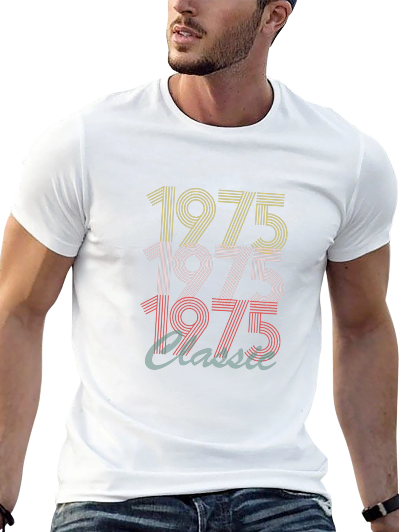Black Vintage 1975 Classic T-Shirt view 13