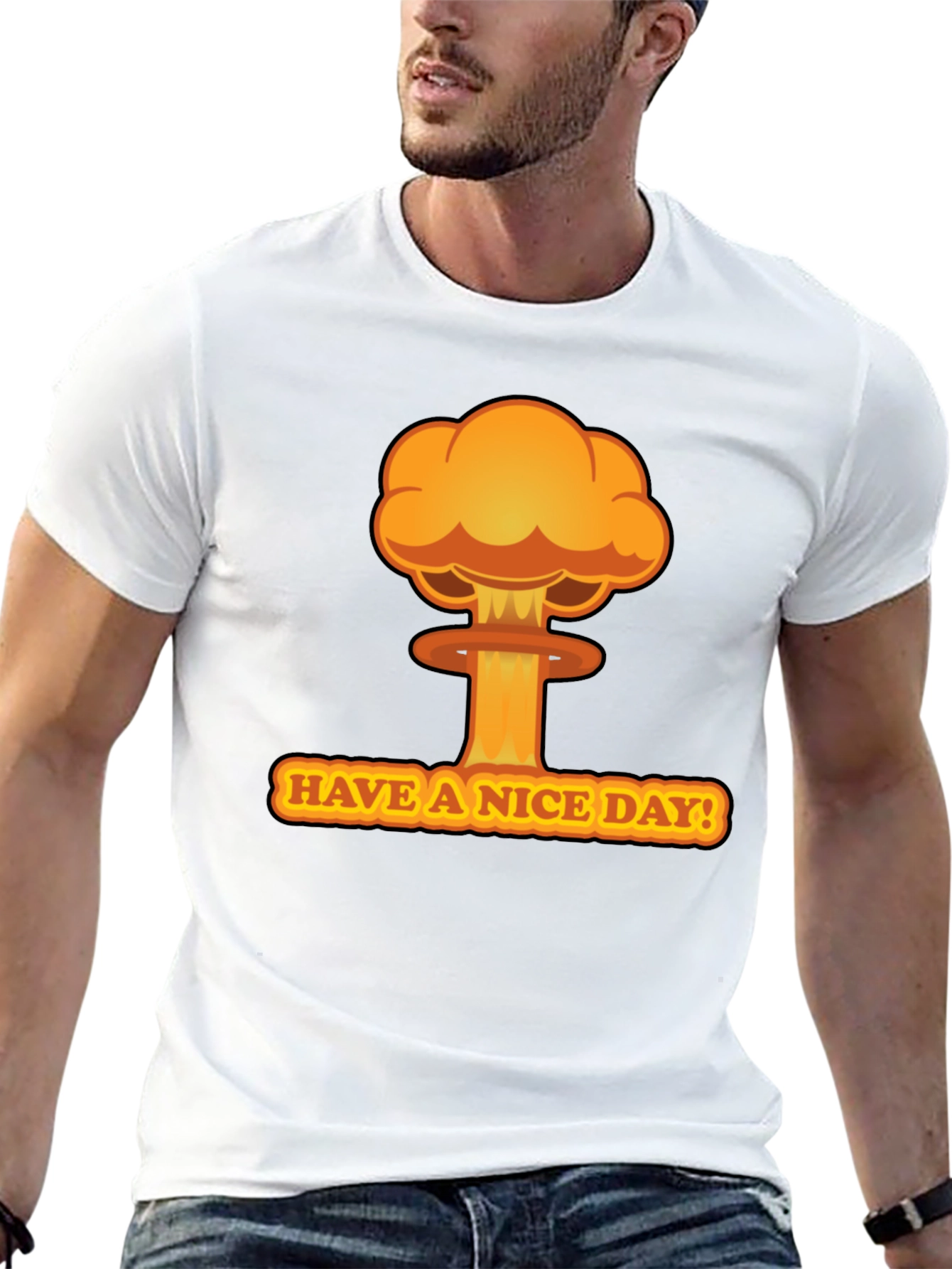 Black Have a Nice Day! Graphic Tee view 13