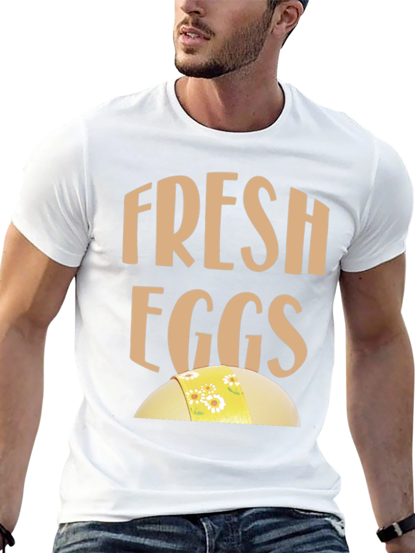 Black Fresh Eggs Funny T-Shirt view 13