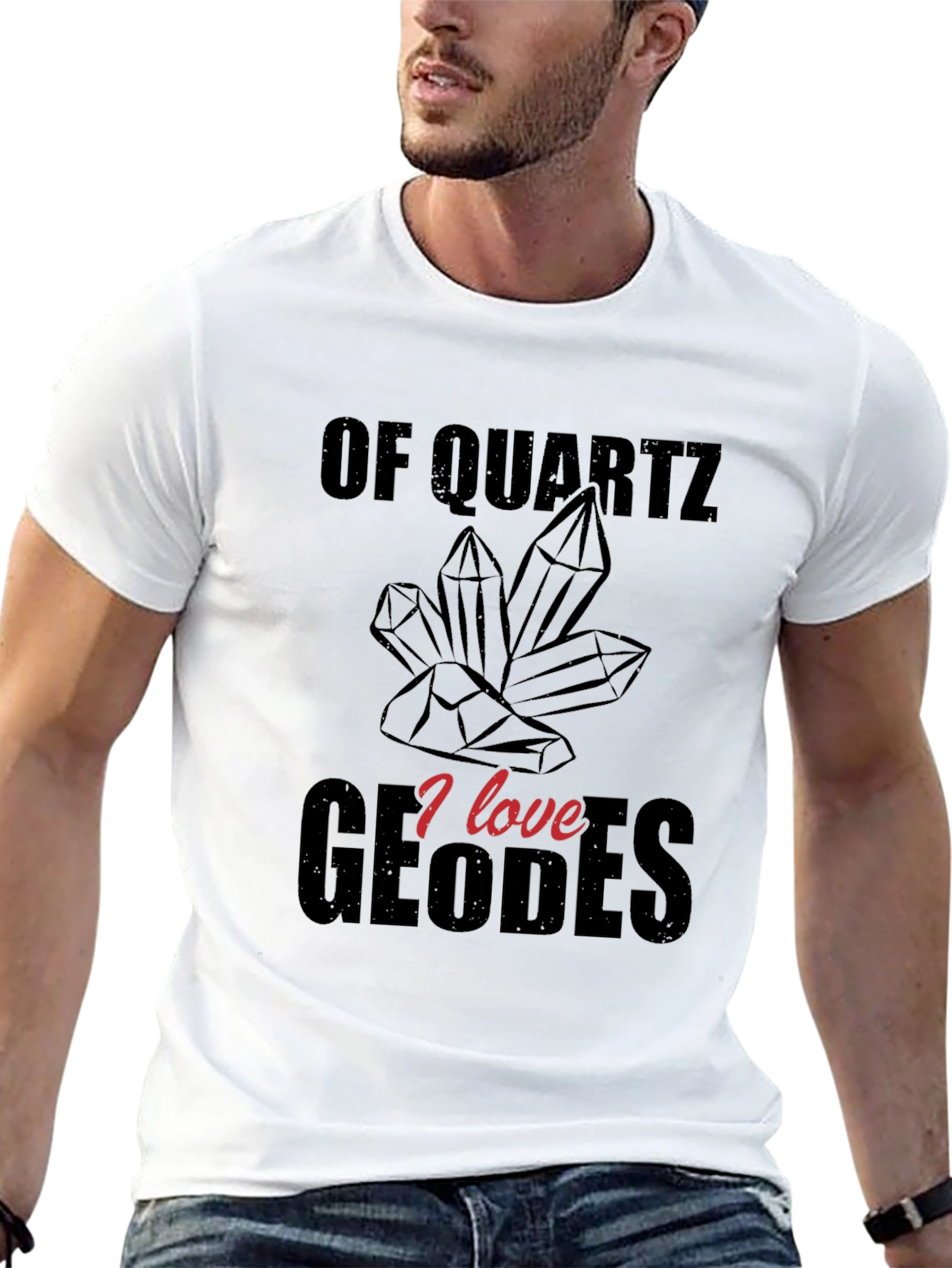 Black Quartz Geodes Graphic T-Shirt view 13