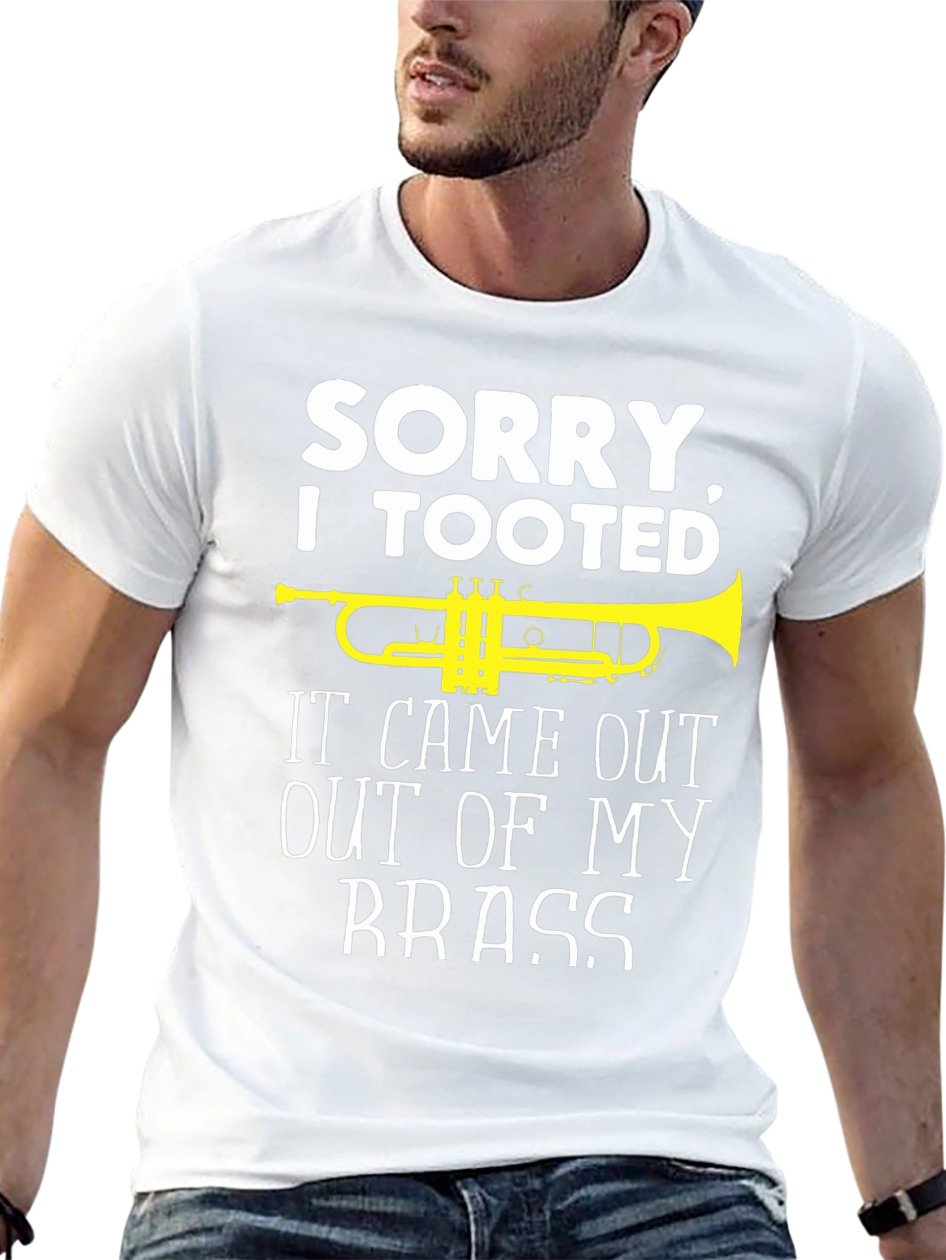 Black Sorry I Tooted Brass Band Humor T-Shirt view 13