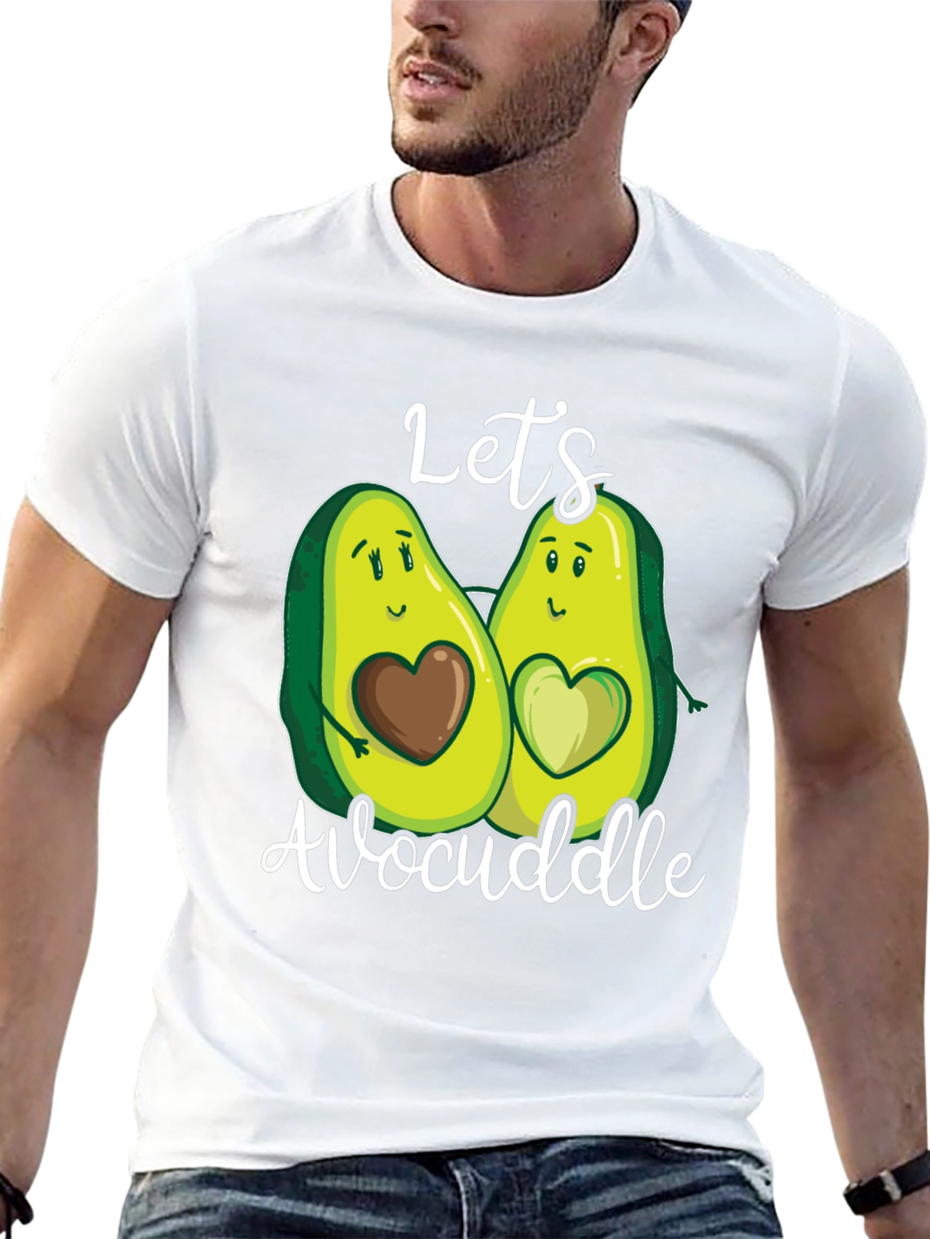 Black Let's Avocuddle T-Shirt view 13
