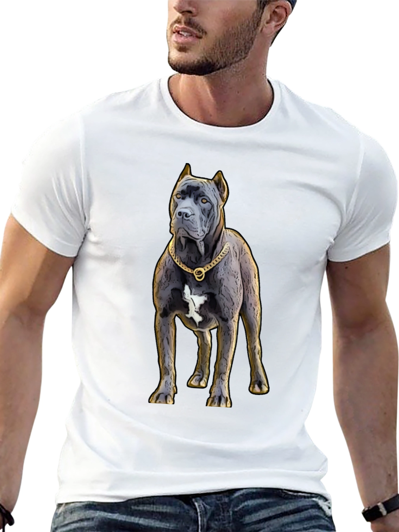 Black Cane Corso Dog Graphic T-Shirt view 13