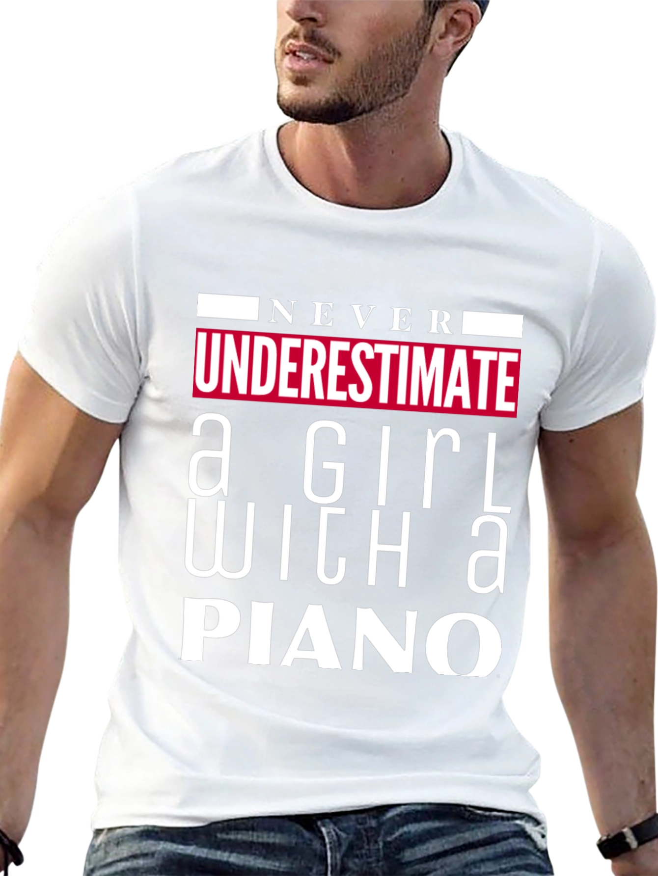 Black Never Underestimate Girl With A Piano T-Shirt view 13