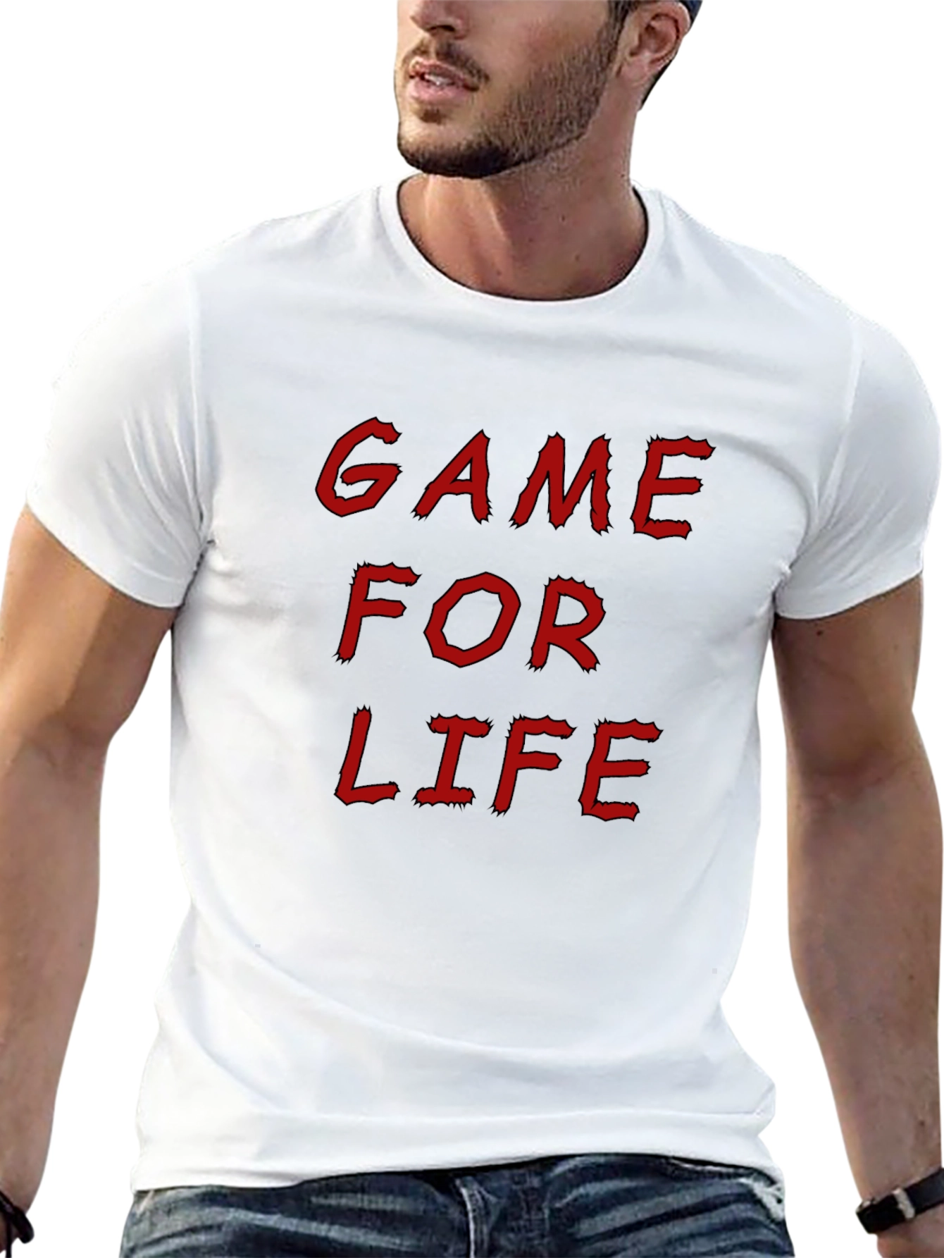 Black Game For Life Graphic Tee view 13