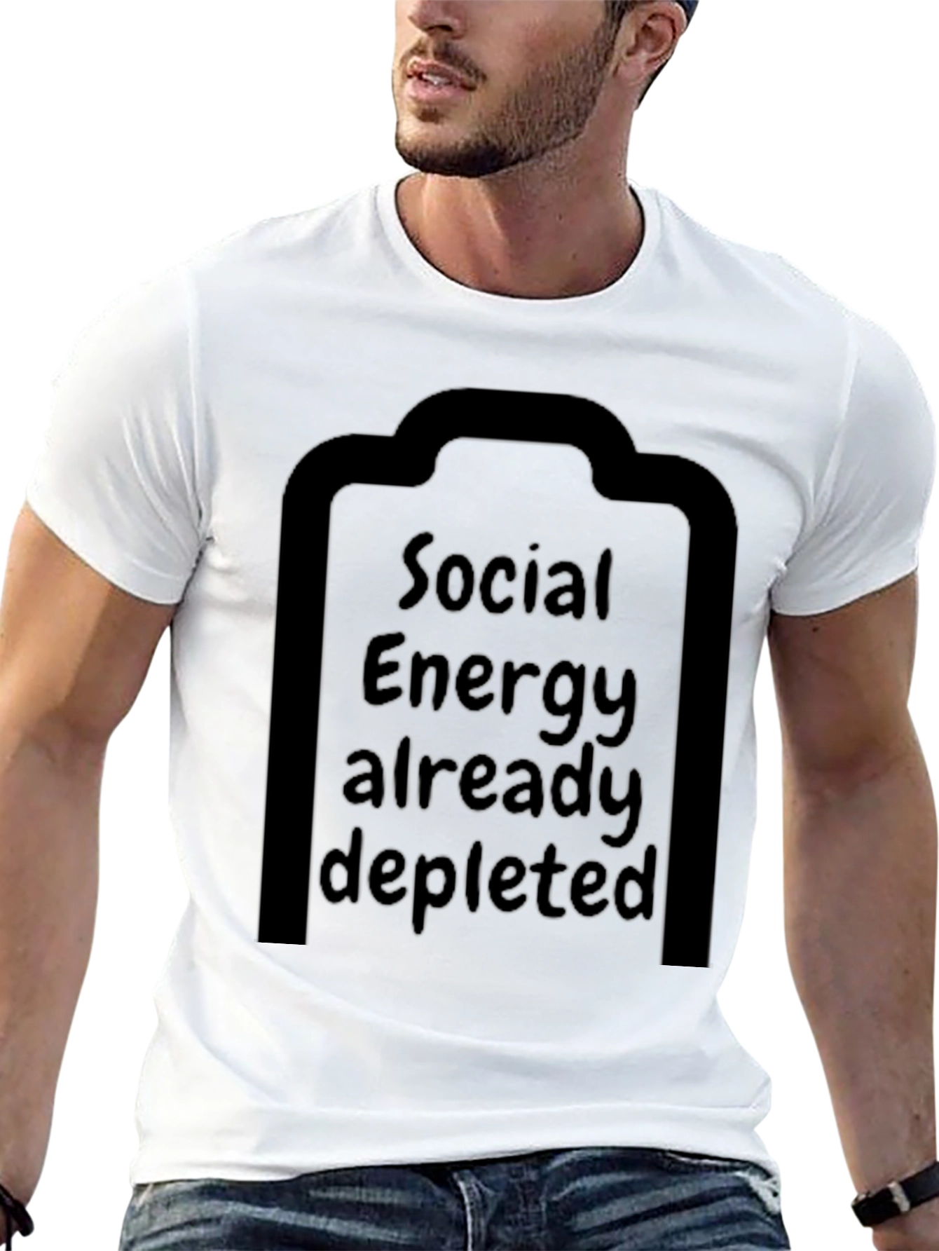 Black Social Energy Depleted T-Shirt view 13