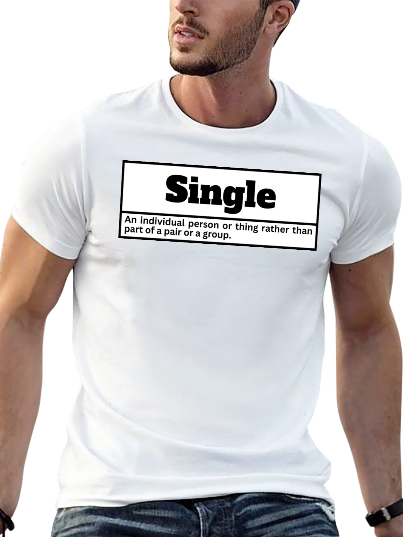 Black Single Definition T-Shirt - Funny Relationship Status Tee view 13