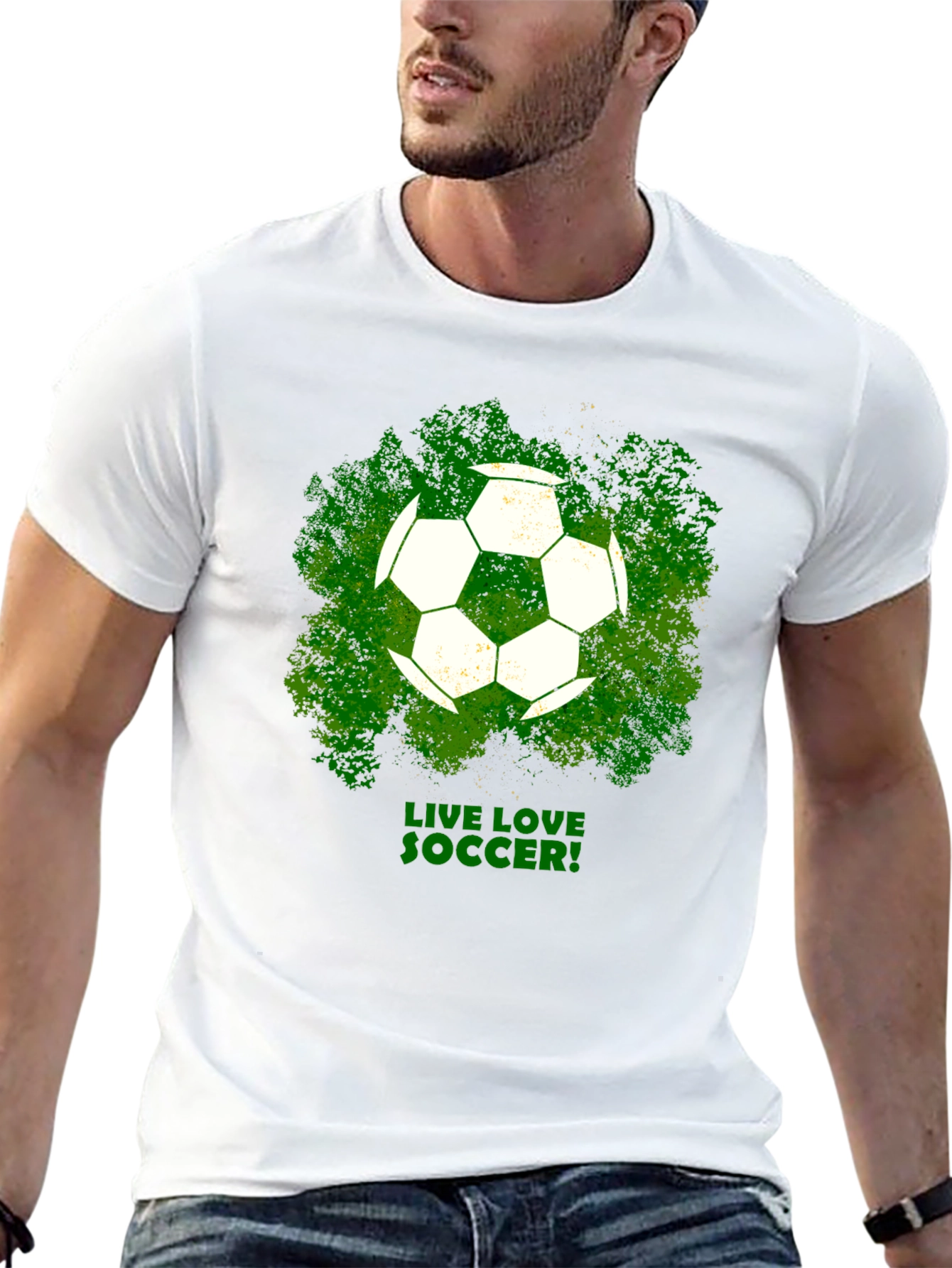 Black Live Love Soccer Graphic T-Shirt view 13