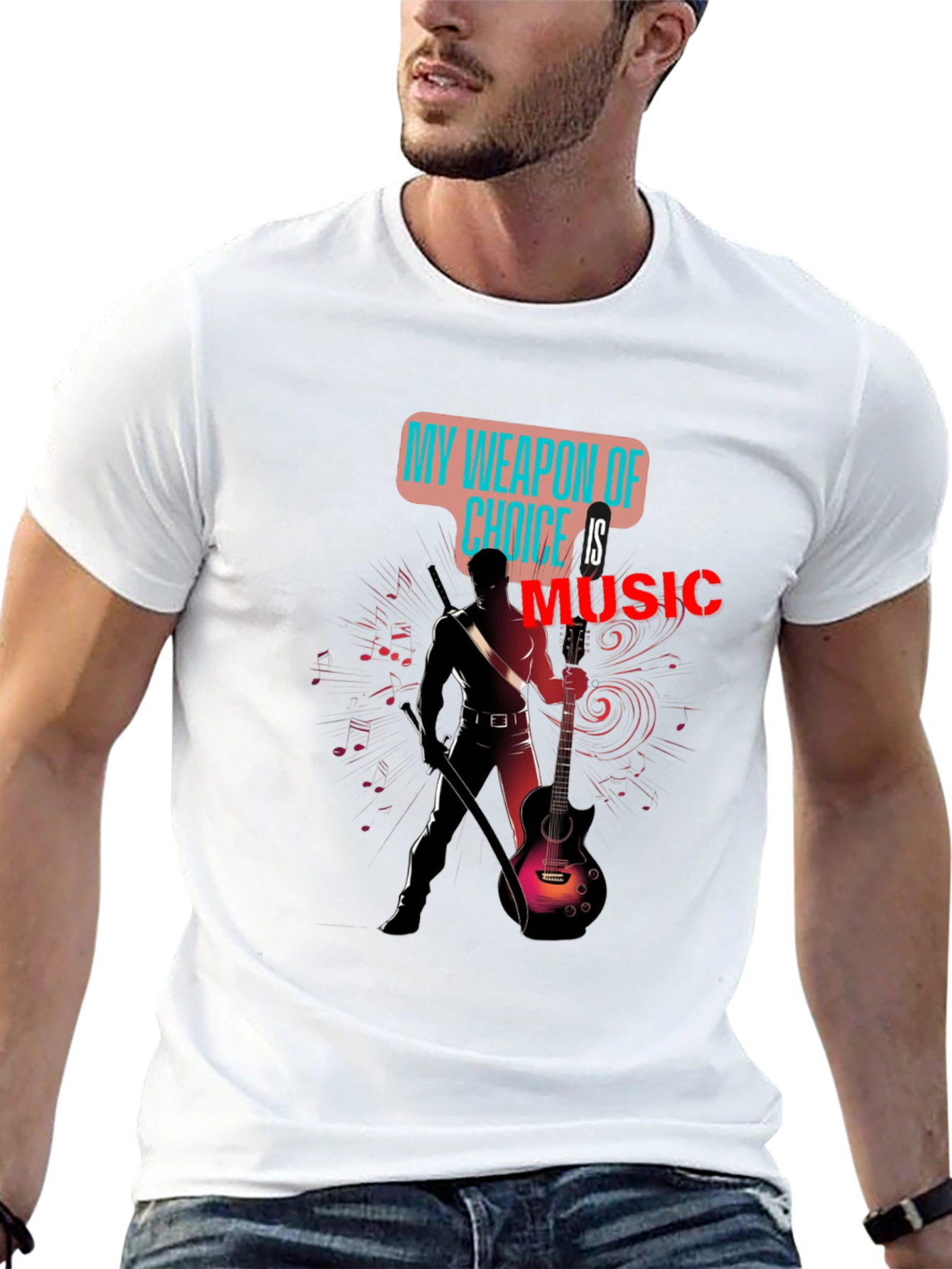 Black Music is My Weapon T-Shirt view 13