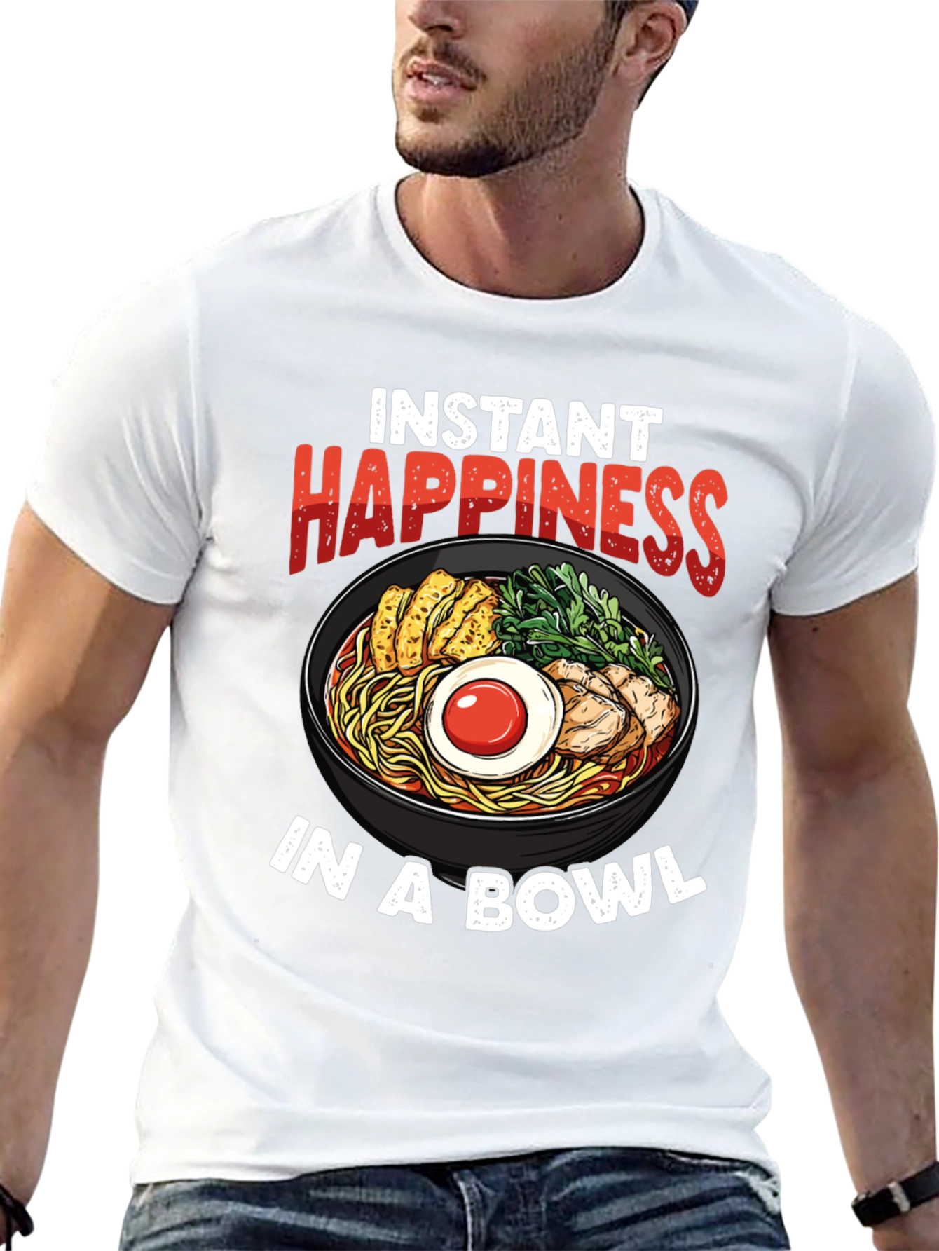 Instant Happiness Ramen Bowl Graphic Tee - 13