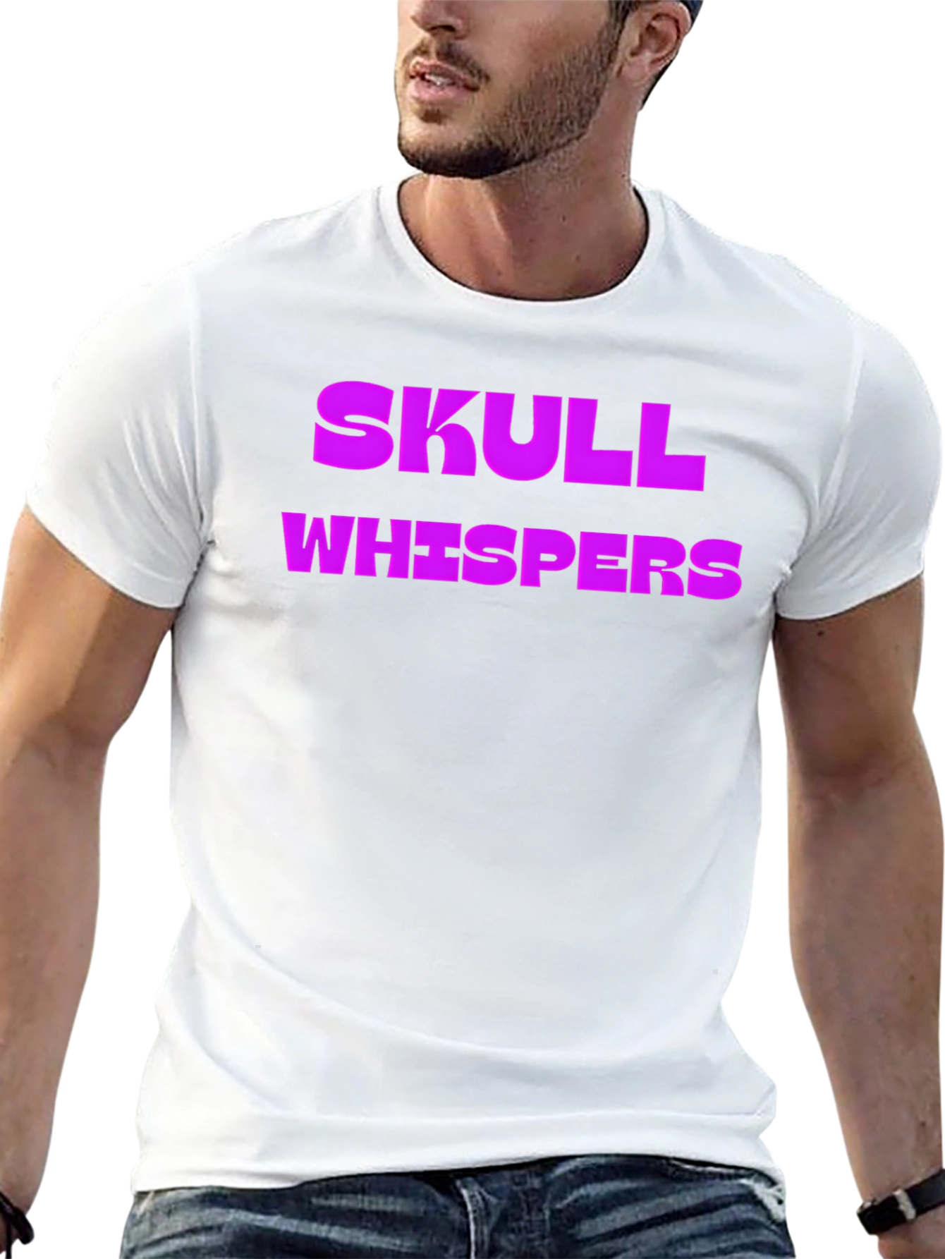 Black Skull Whispers Graphic Tee - Black Cotton view 13