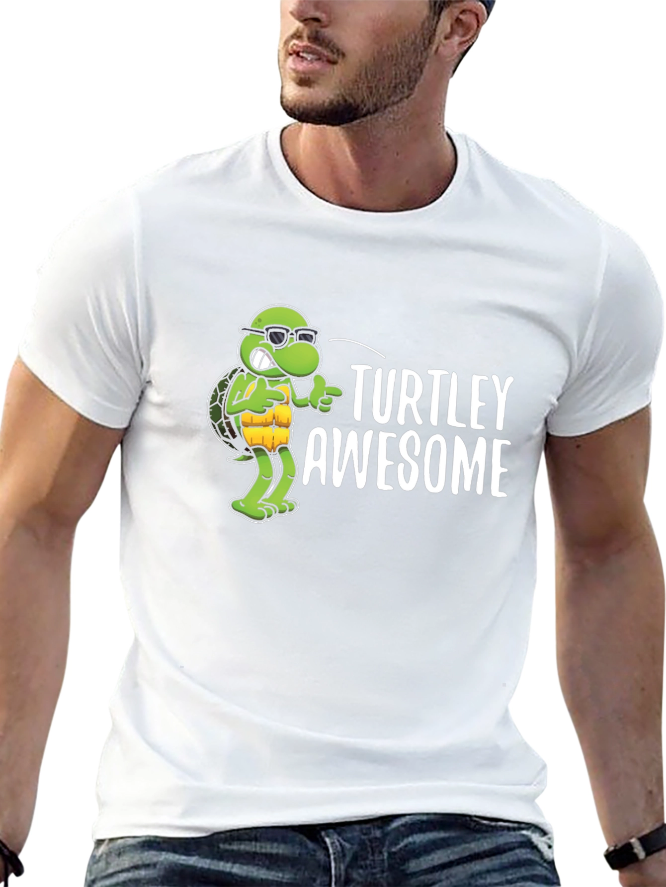 Black Turtley Awesome Black Graphic Tee view 13