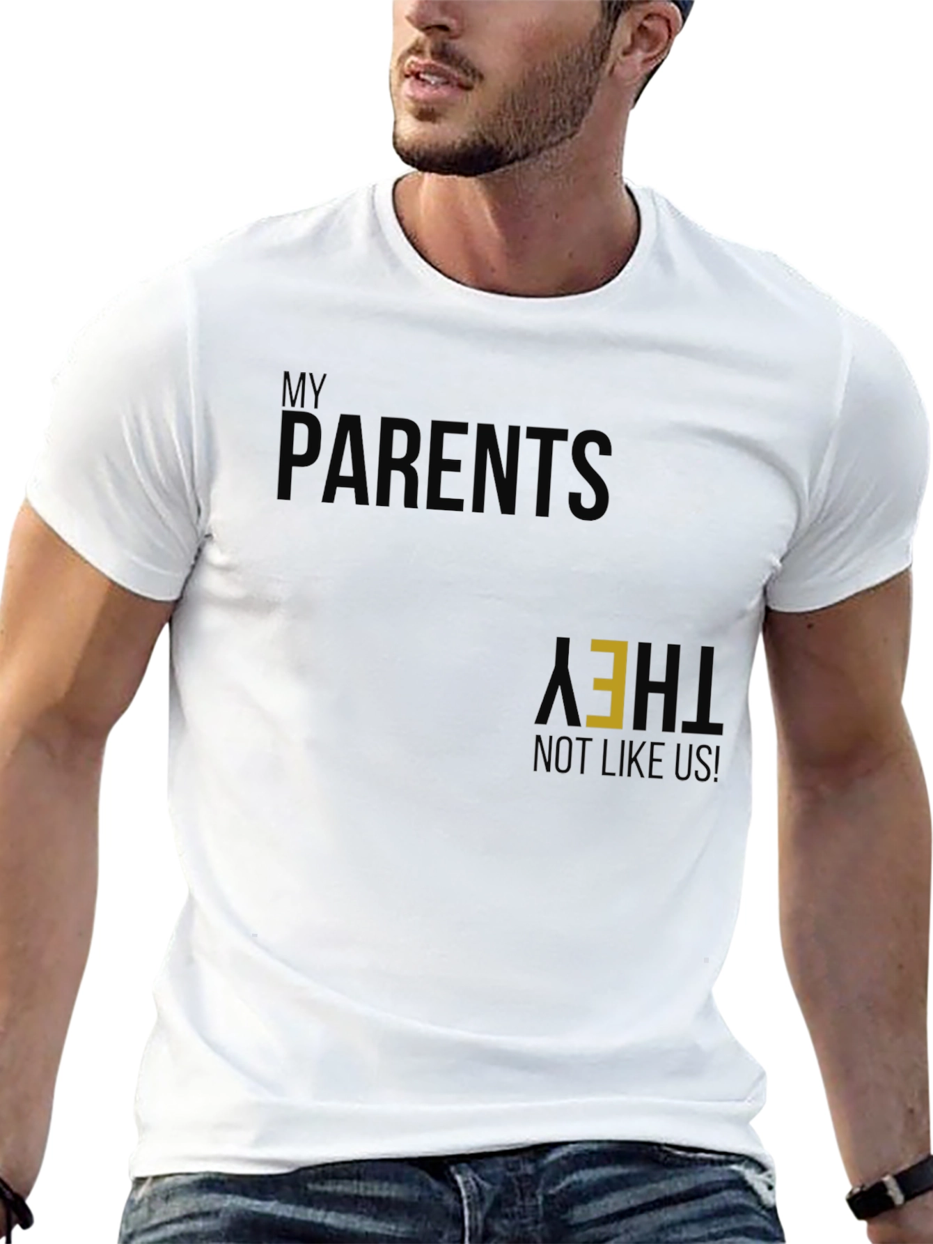 Black My Parents They Not Like Us Funny Sarcastic T-Shirt view 13