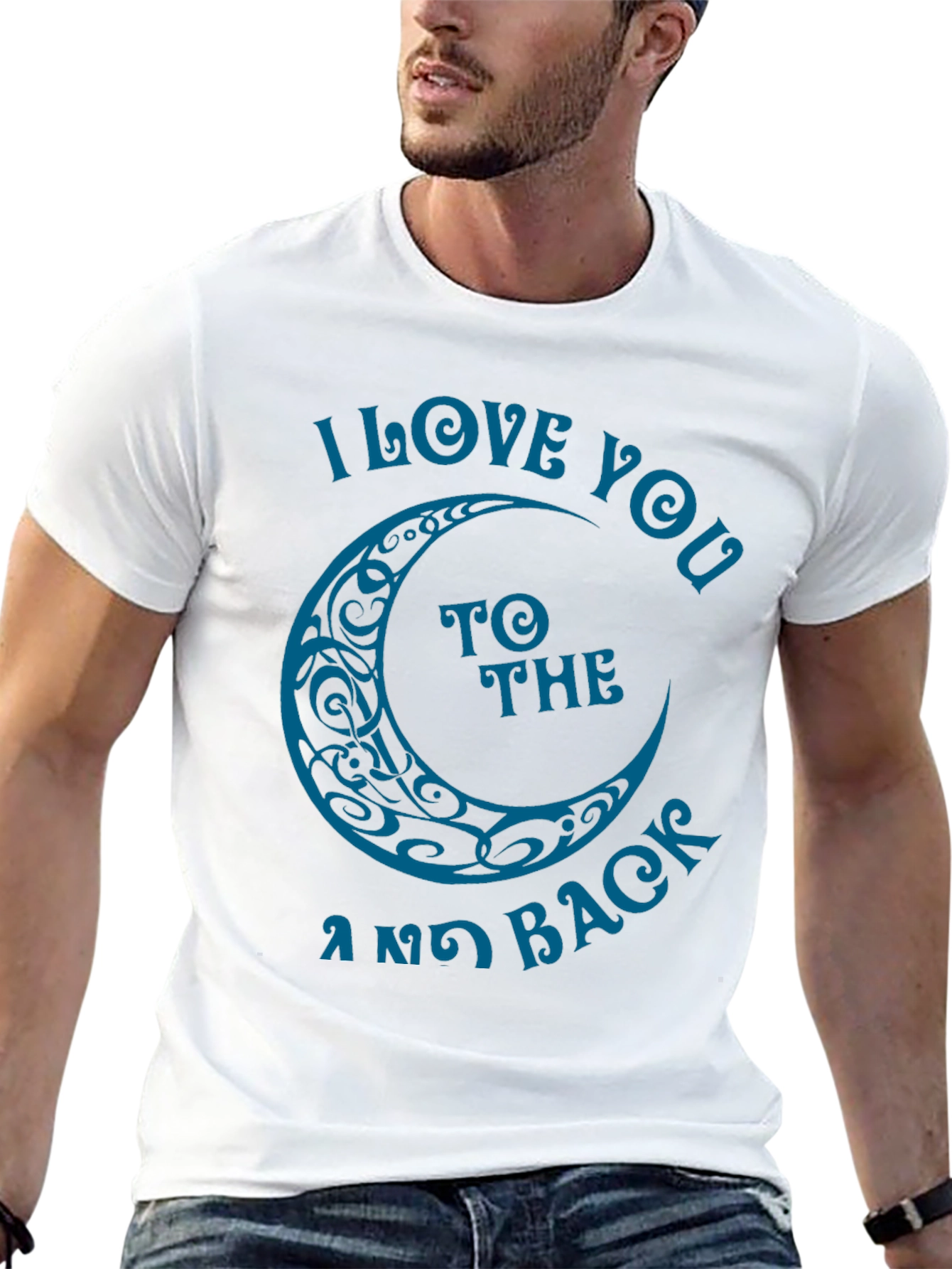 Black I Love You to the Moon and Back Graphic Tee view 13