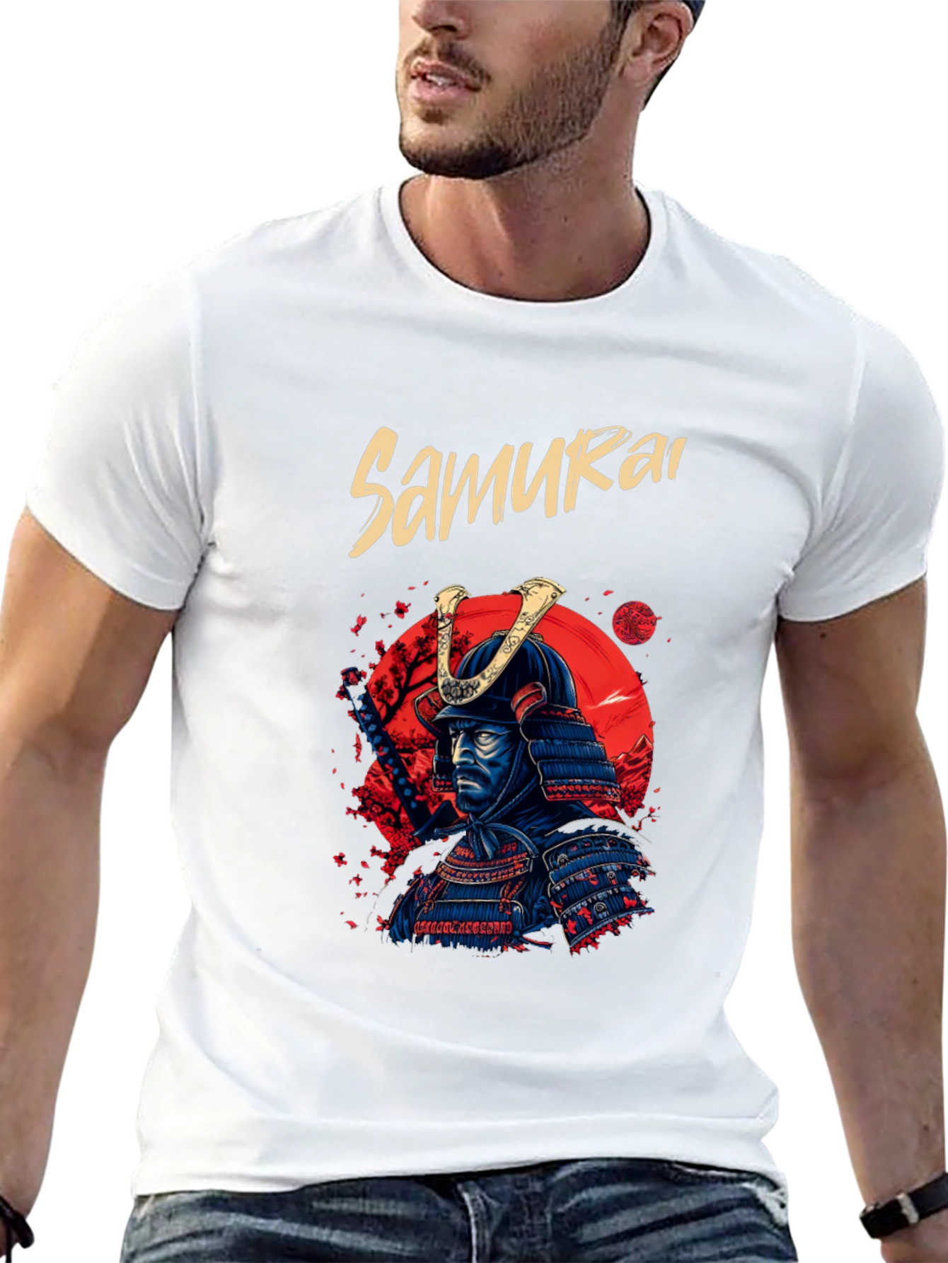 Black Samurai Warrior T-Shirt - Cool Graphic Tee view 13