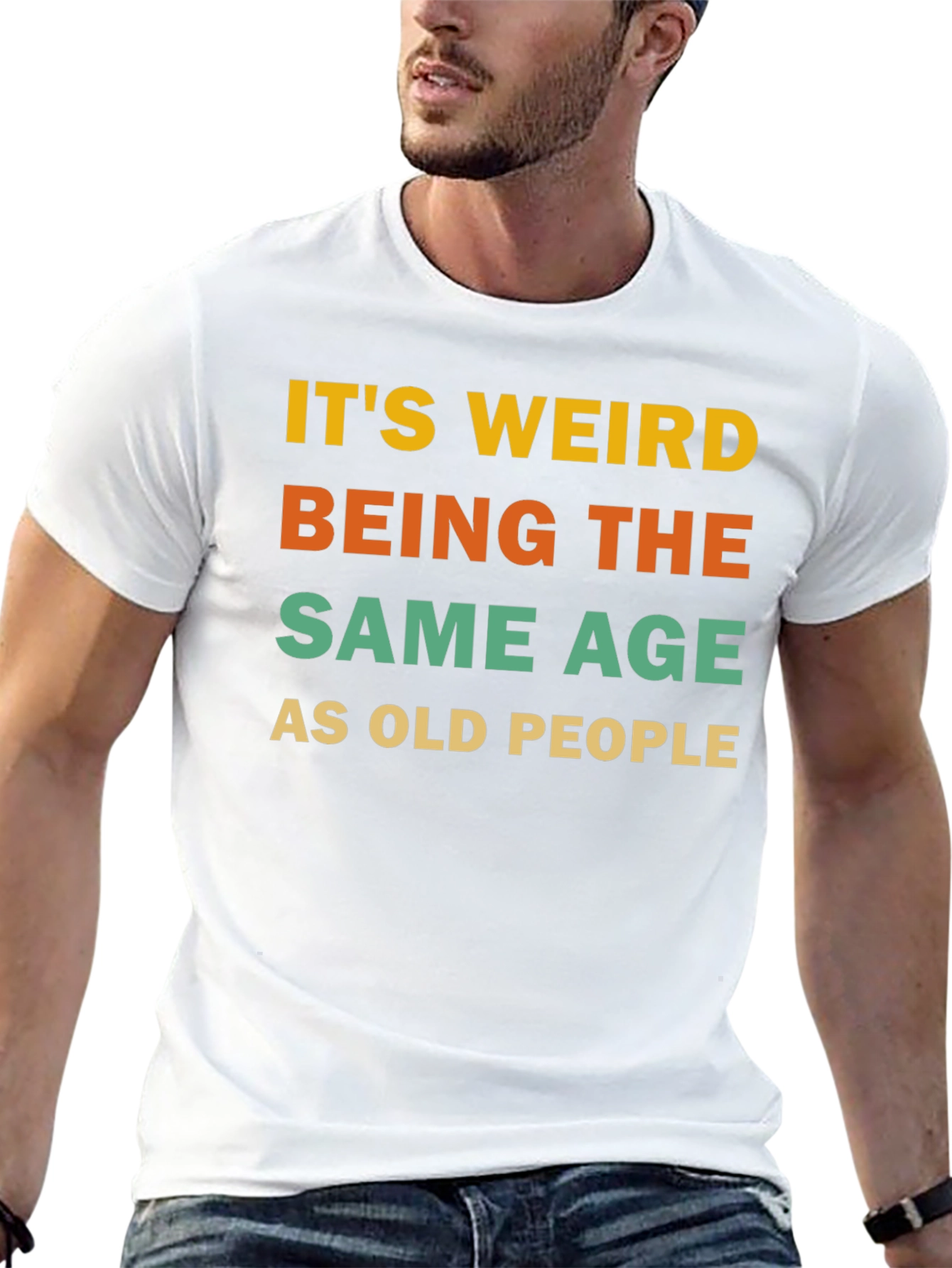 Black It's Weird Being The Same Age As Old People T-Shirt view 13