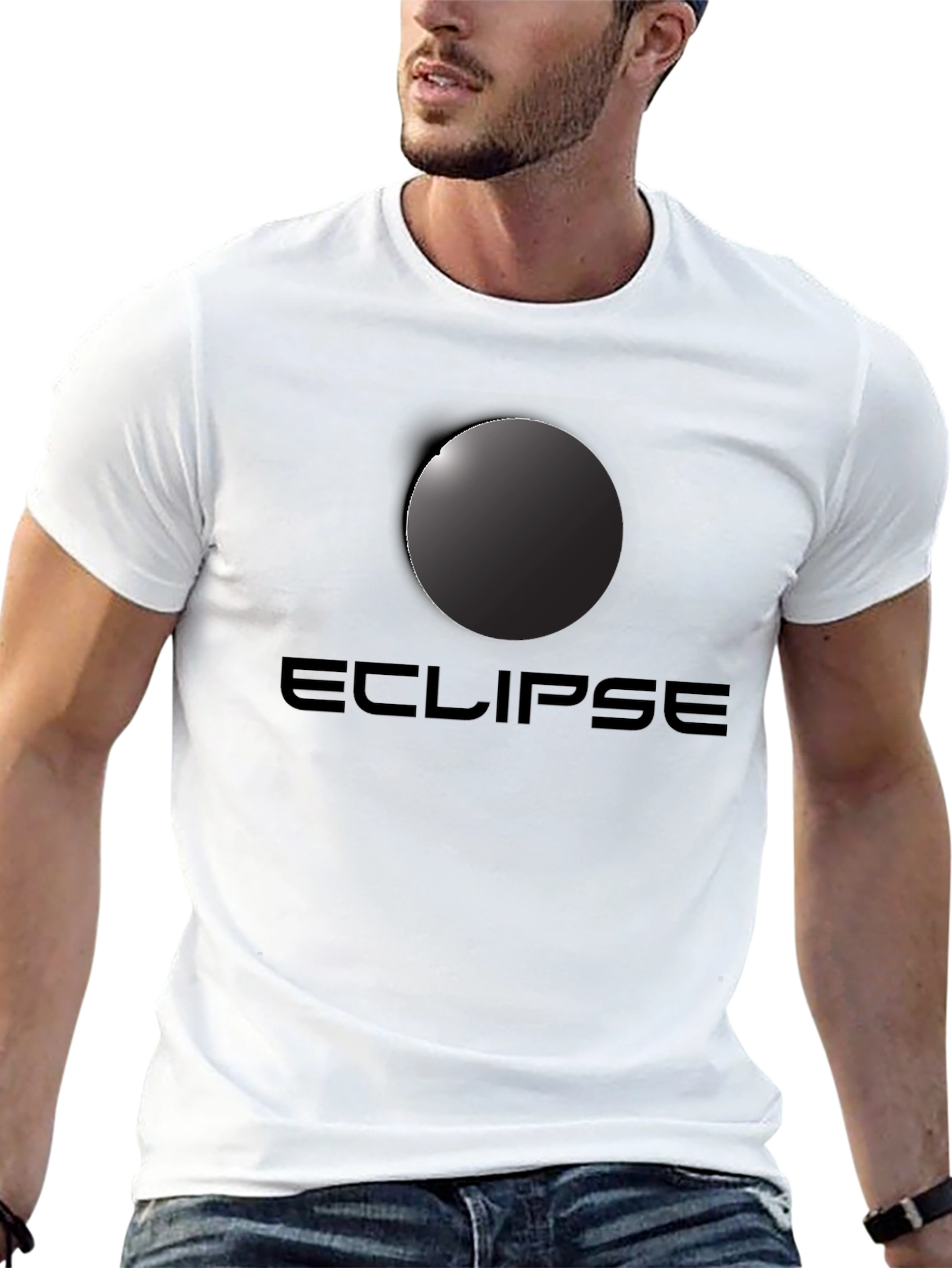 Black Eclipse Graphic Tee - Stylish Black T-Shirt view 13