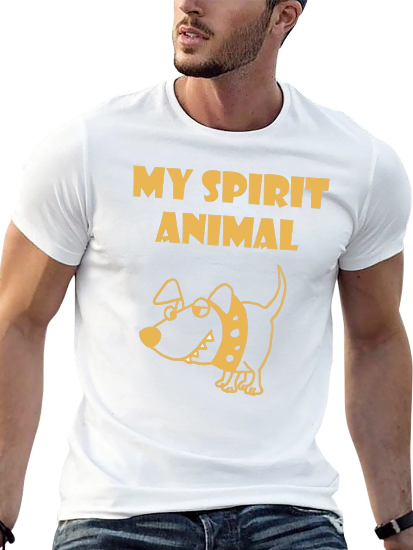 Black My Spirit Animal Dog T-Shirt - Black view 13