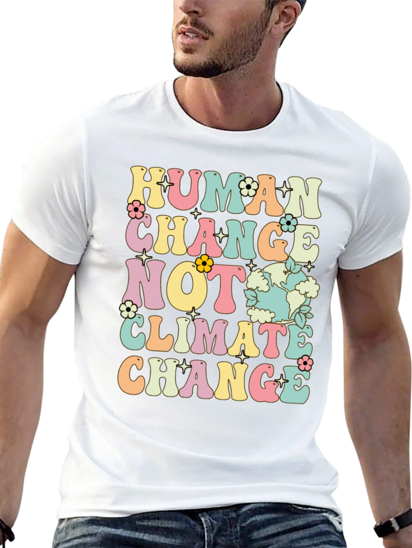 Human Change Tee - Earth Day T-Shirt - 13