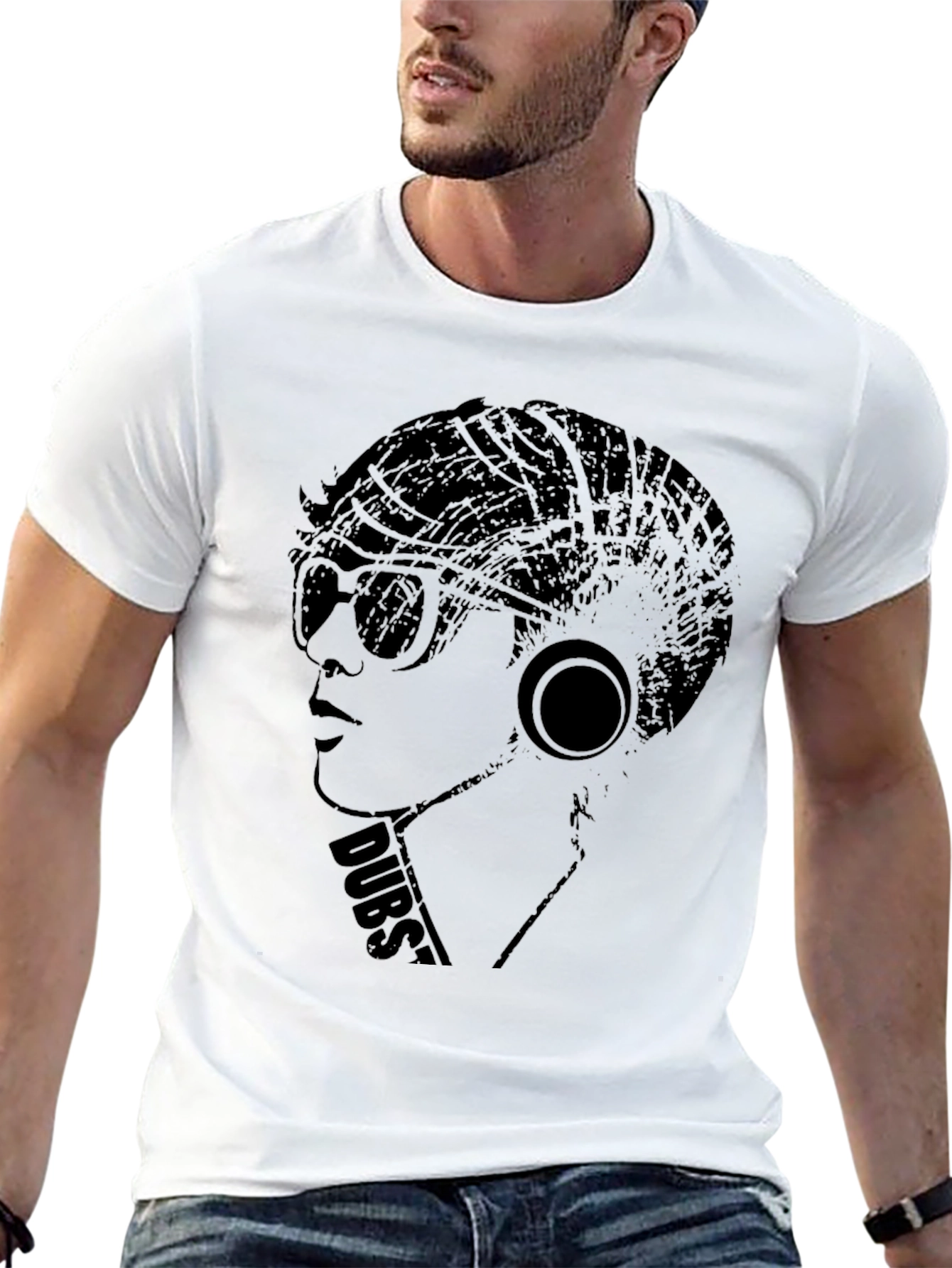Black Dubstep Style Graphic Tee - Cool Black Shirt view 13