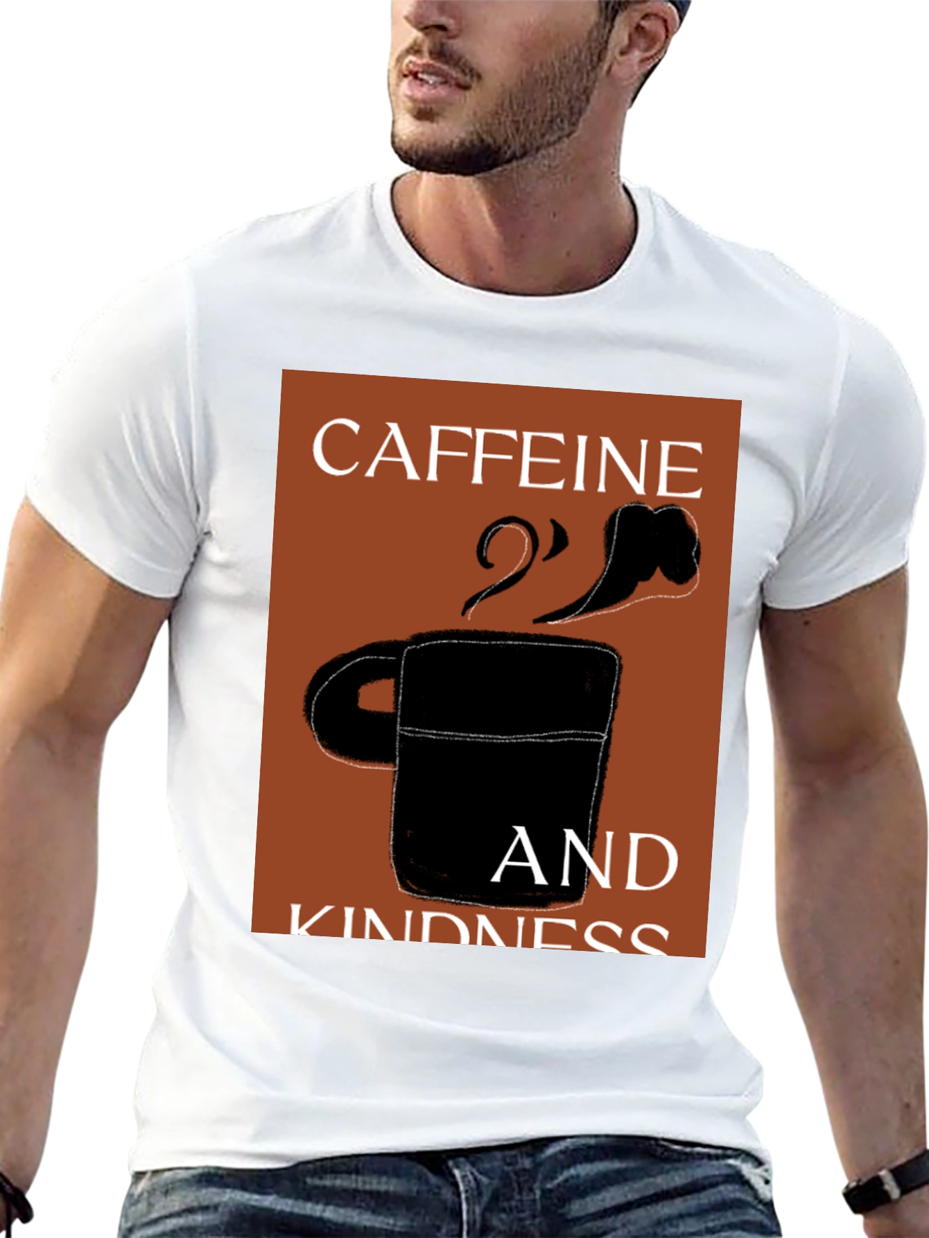 Black Caffeine & Kindness Black Graphic T-Shirt view 13